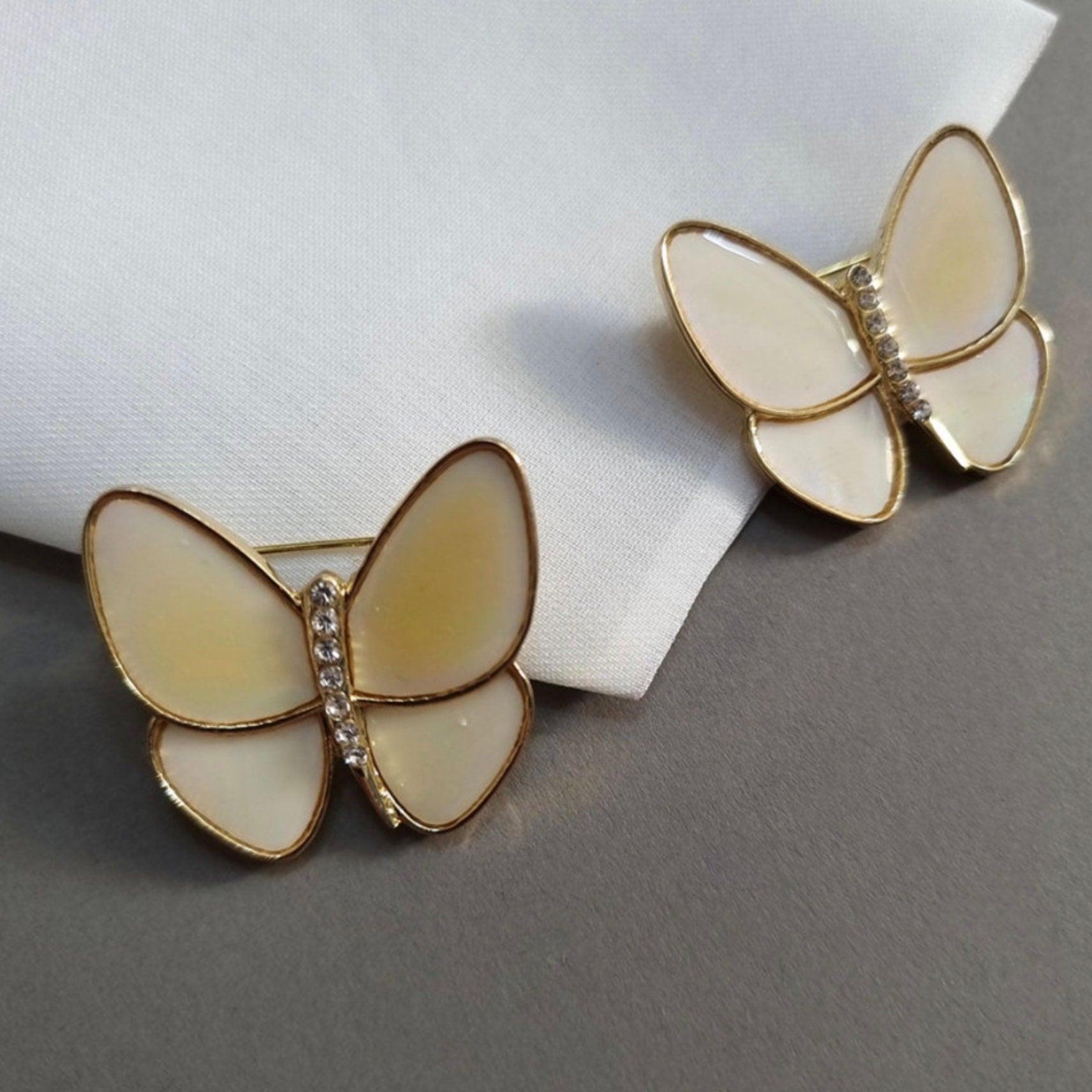 Gold Butterfly Brooch - Native Korean