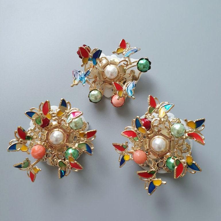 Gold Decoration Queen Style Hairband - Native Korean