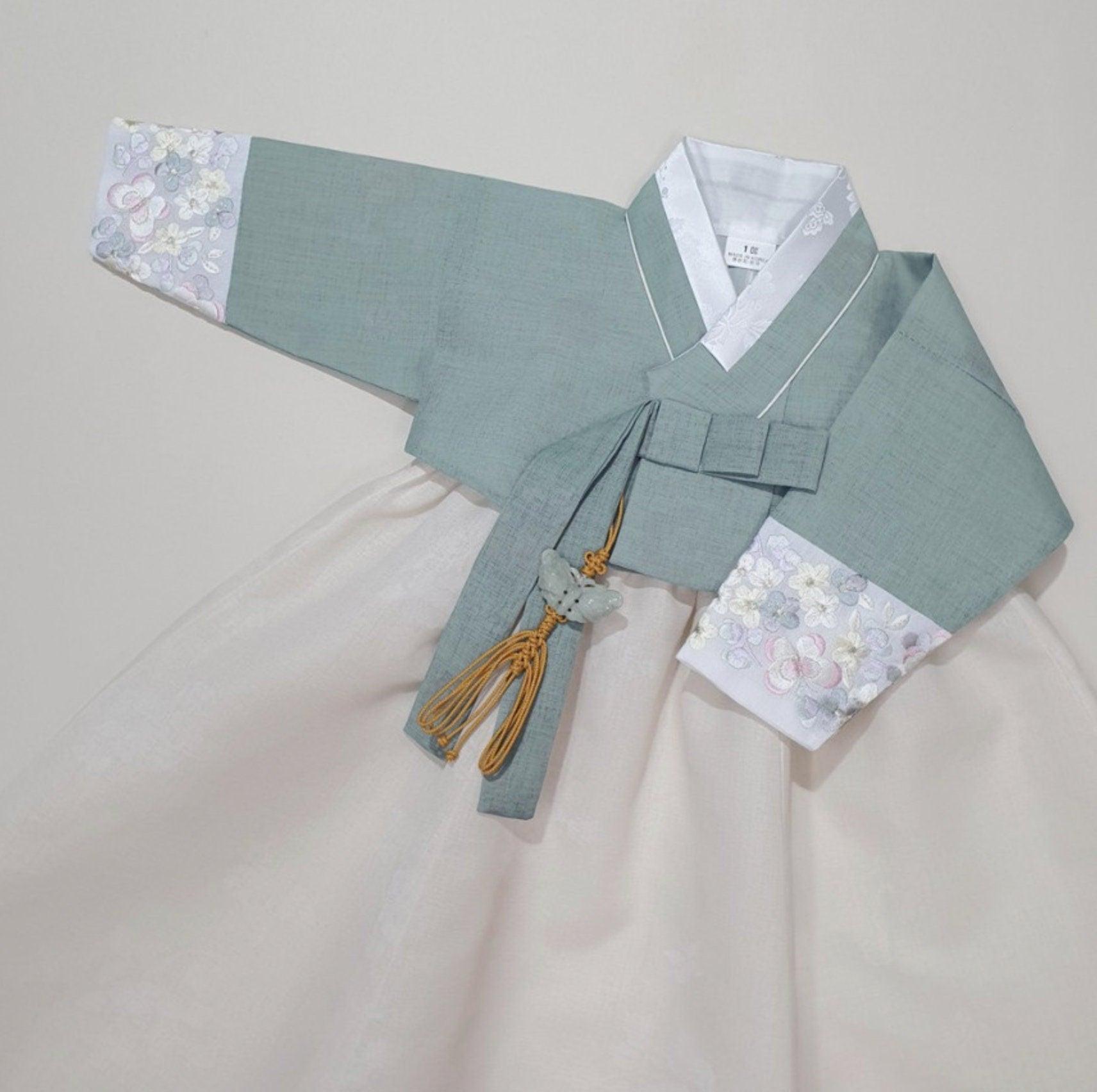 Hyeeu Green Jeogori Girl Hanbok (100D-1YR) - Native Korean