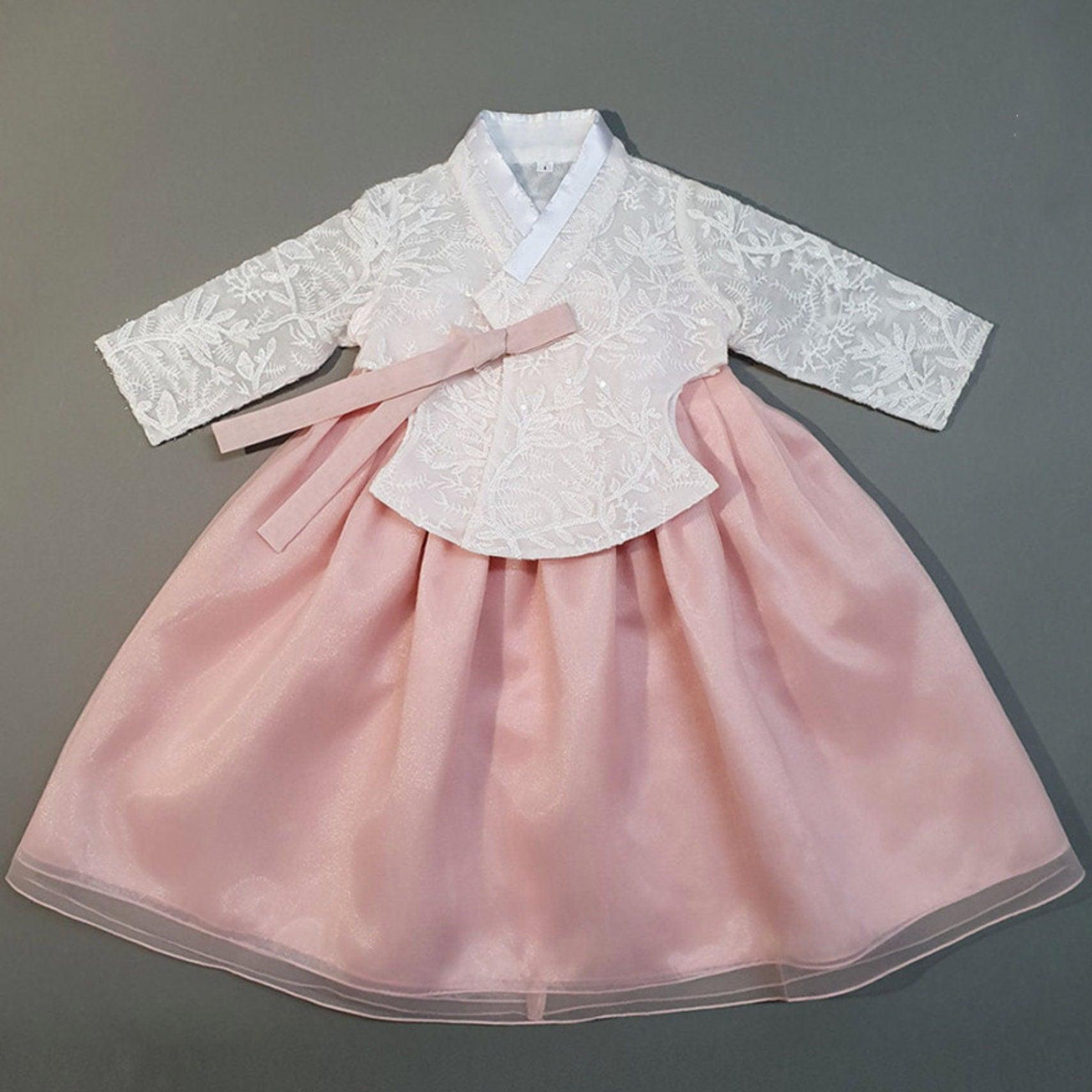 Hyesoo Lace Dress Girl Hanbok (1-15YR) - Native Korean