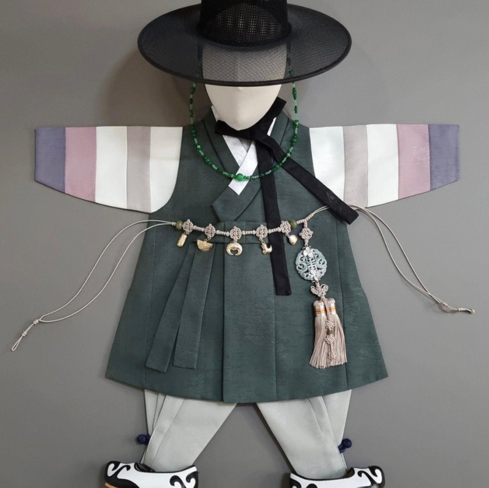 Hyogyung Kakki Stripe Boy Hanbok (100D-10YR) - Native Korean