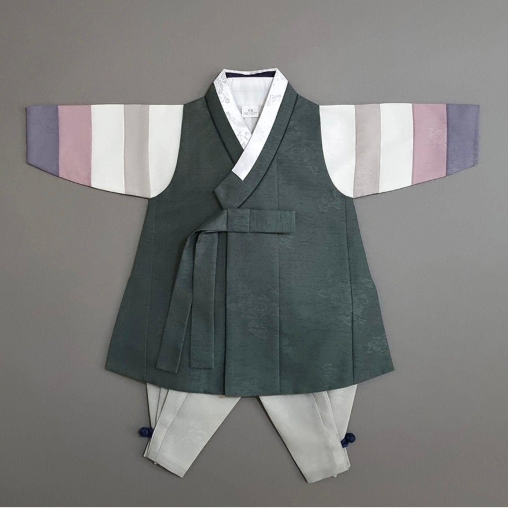 Hyogyung Kakki Stripe Boy Hanbok (100D-10YR) - Native Korean