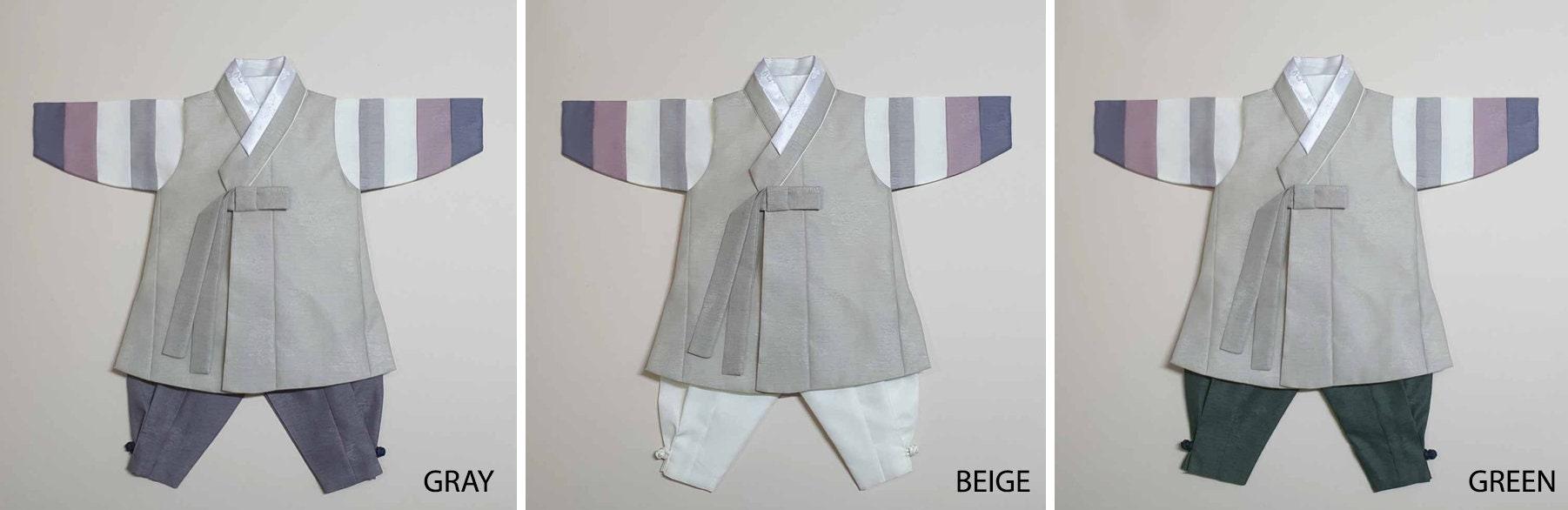 Hyogyung L.Khaki Boy Hanbok (100D-10YR) - Native Korean