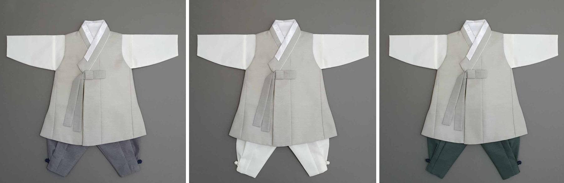 Hyogyung L.Khaki Boy Hanbok (100D-10YR) - Native Korean