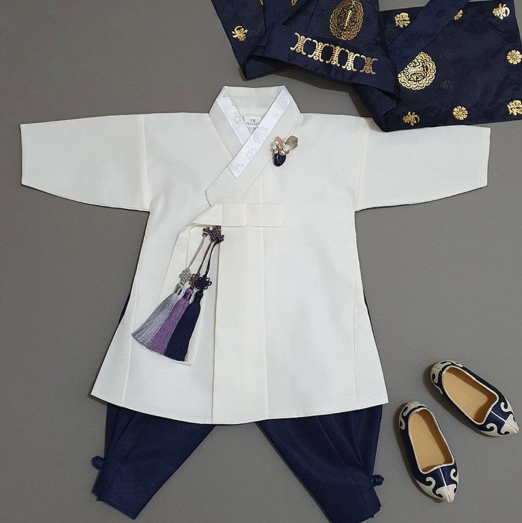 Hyomin Ivory Boy Hanbok (100D-8YR) - Native Korean