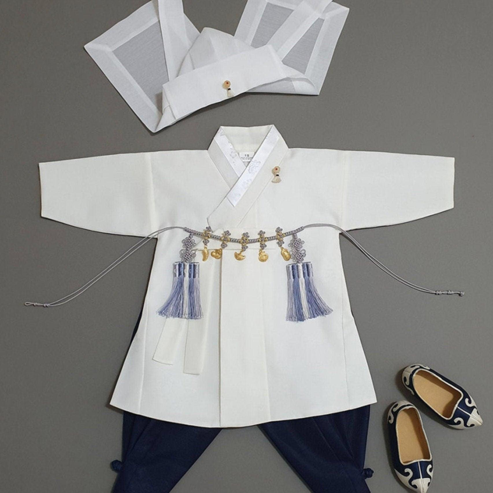 Hyomin Ivory Boy Hanbok (100D-8YR) - Native Korean