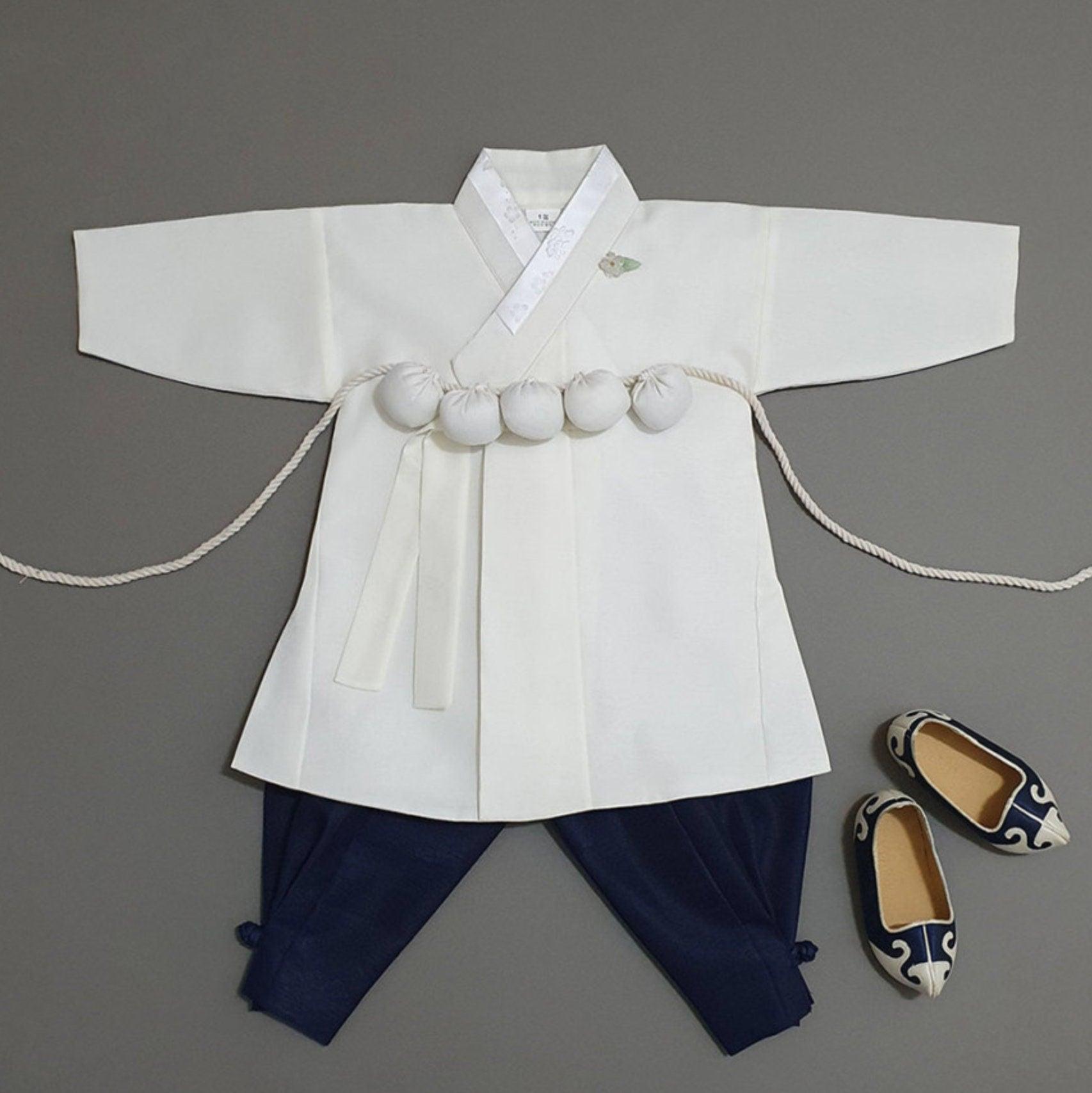 Hyomin Ivory Boy Hanbok (100D-8YR) - Native Korean