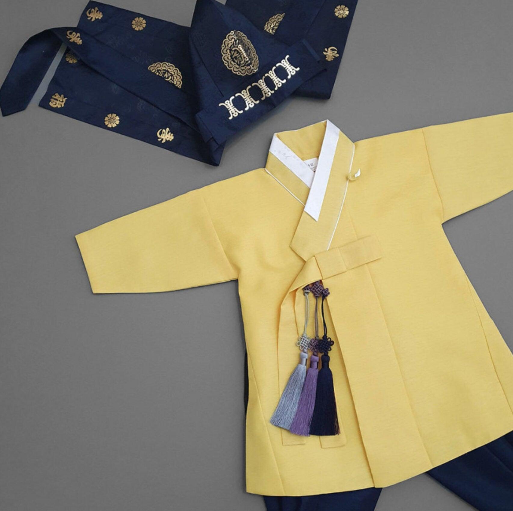 Hyomin Mustard Boy Hanbok (100D-1YR) - Native Korean