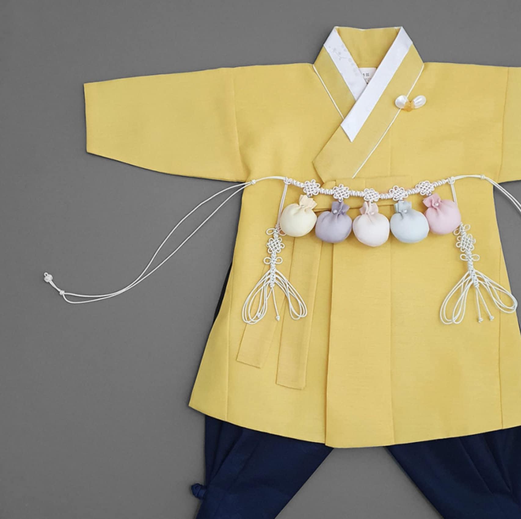 Hyomin Mustard Boy Hanbok (100D-1YR) - Native Korean