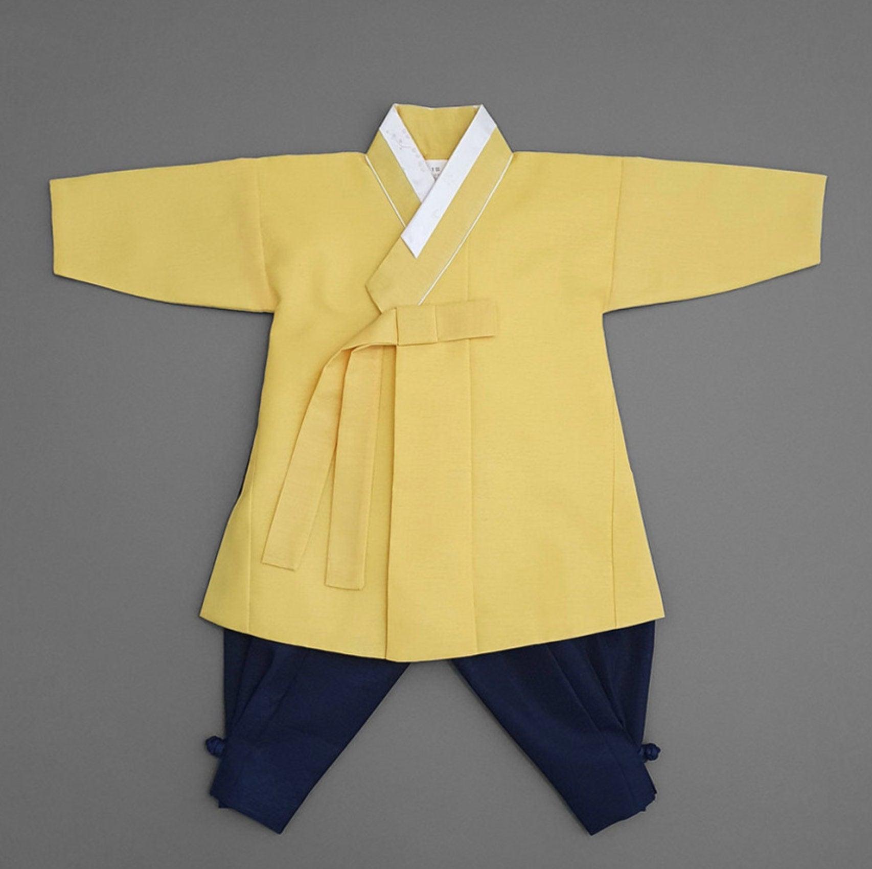 Hyomin Mustard Boy Hanbok (100D-1YR) - Native Korean