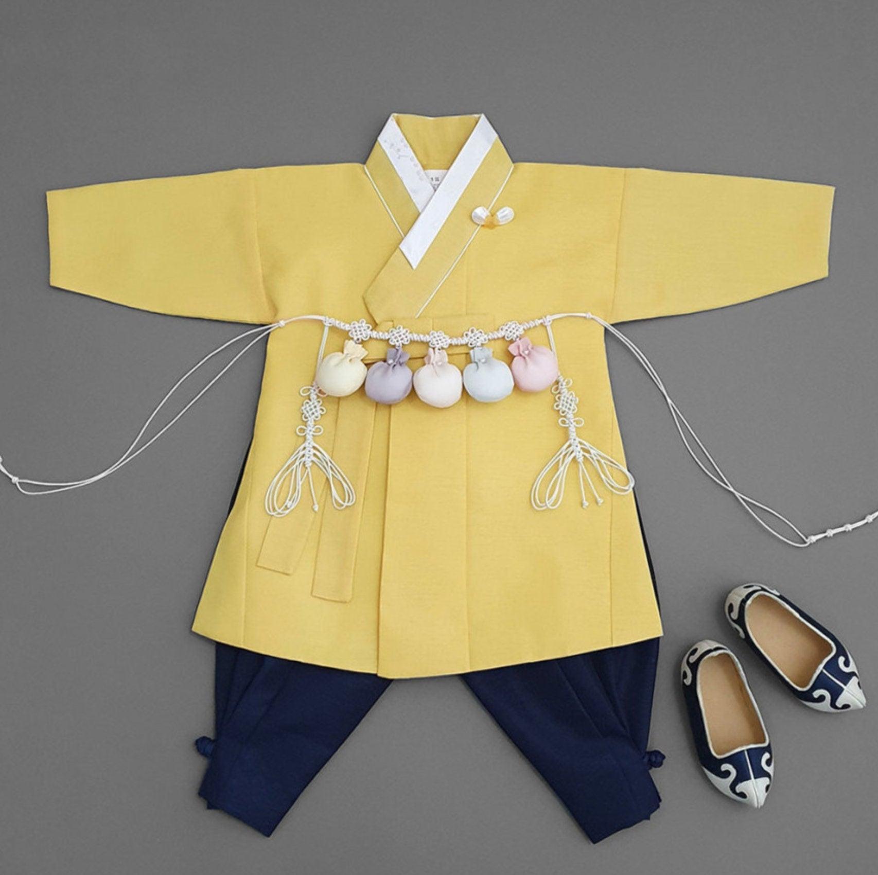 Hyomin Mustard Boy Hanbok (100D-1YR) - Native Korean