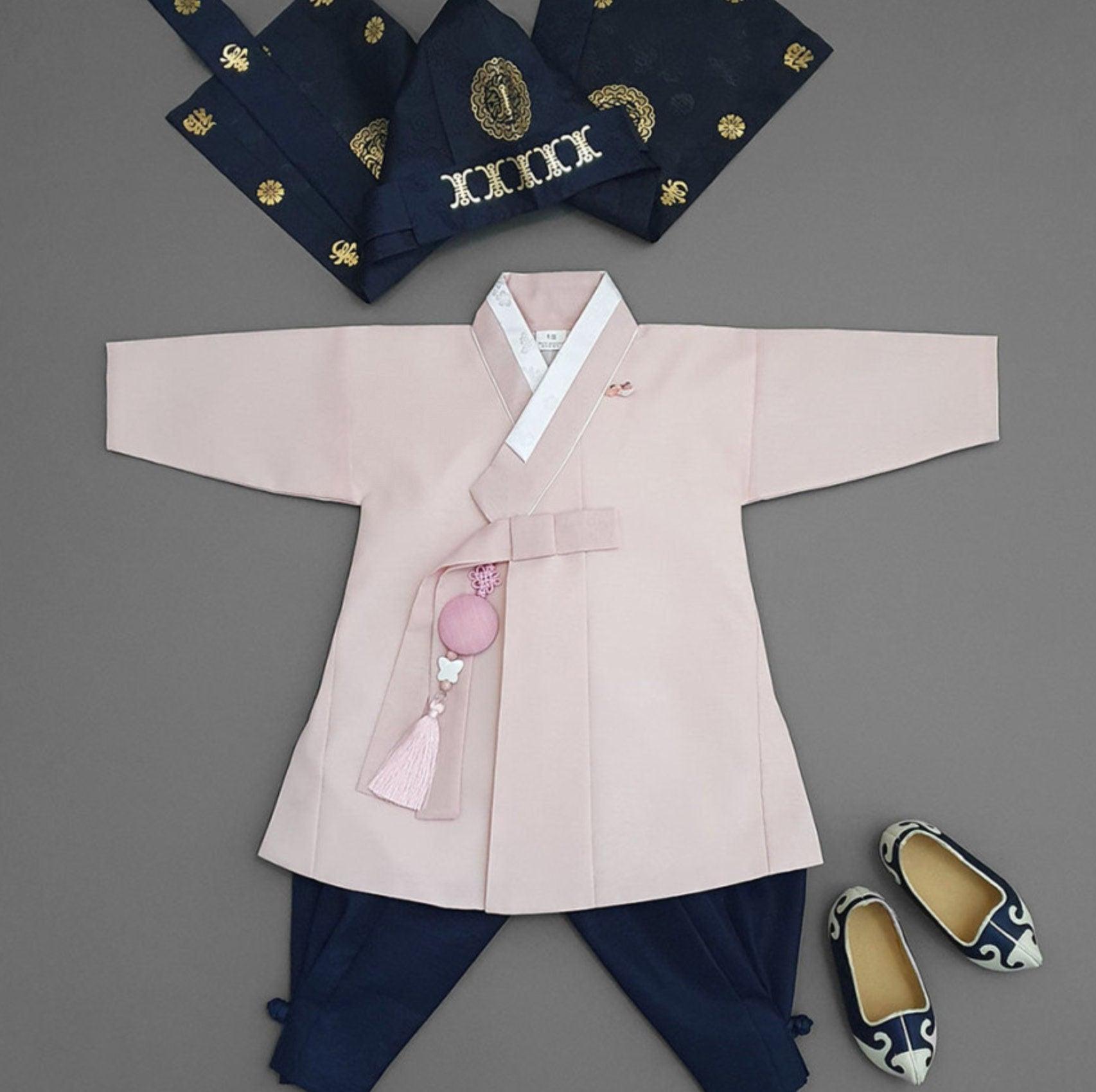 Hyomin Pink Boy Hanbok (100D-10YR) - Native Korean