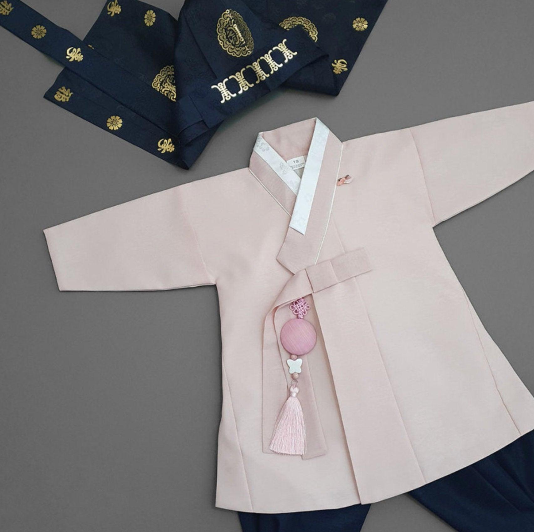 Hyomin Pink Boy Hanbok (100D-10YR) - Native Korean