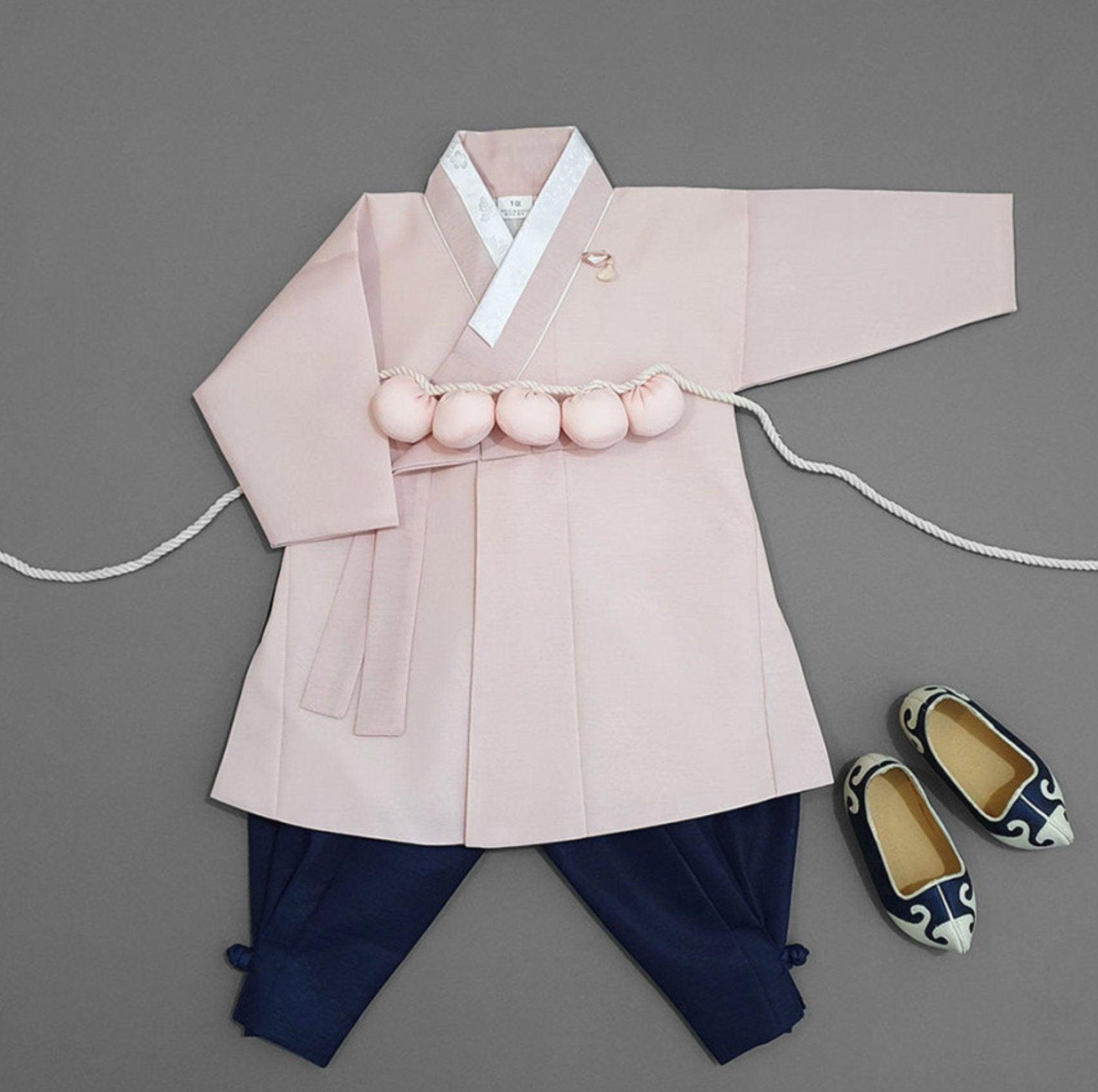 Hyomin Pink Boy Hanbok (100D-10YR) - Native Korean