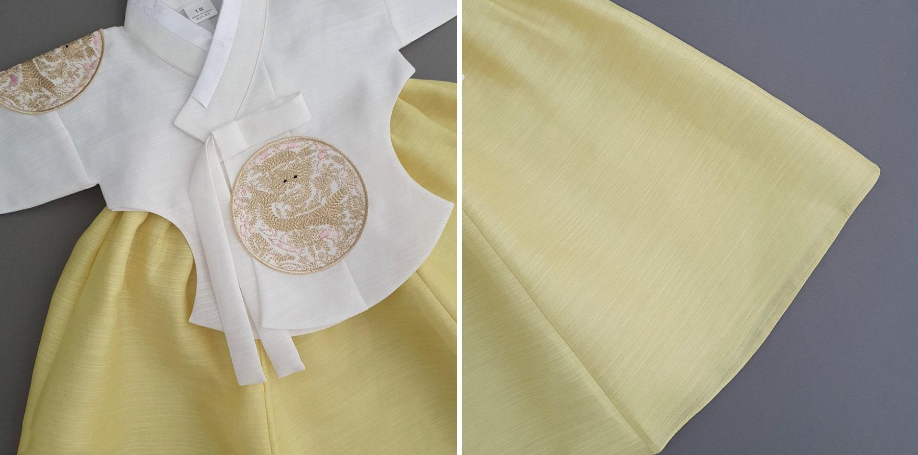 Hyunbi Gold Embroidery Yellow Girl Hanbok (100D-1YR) - Native Korean