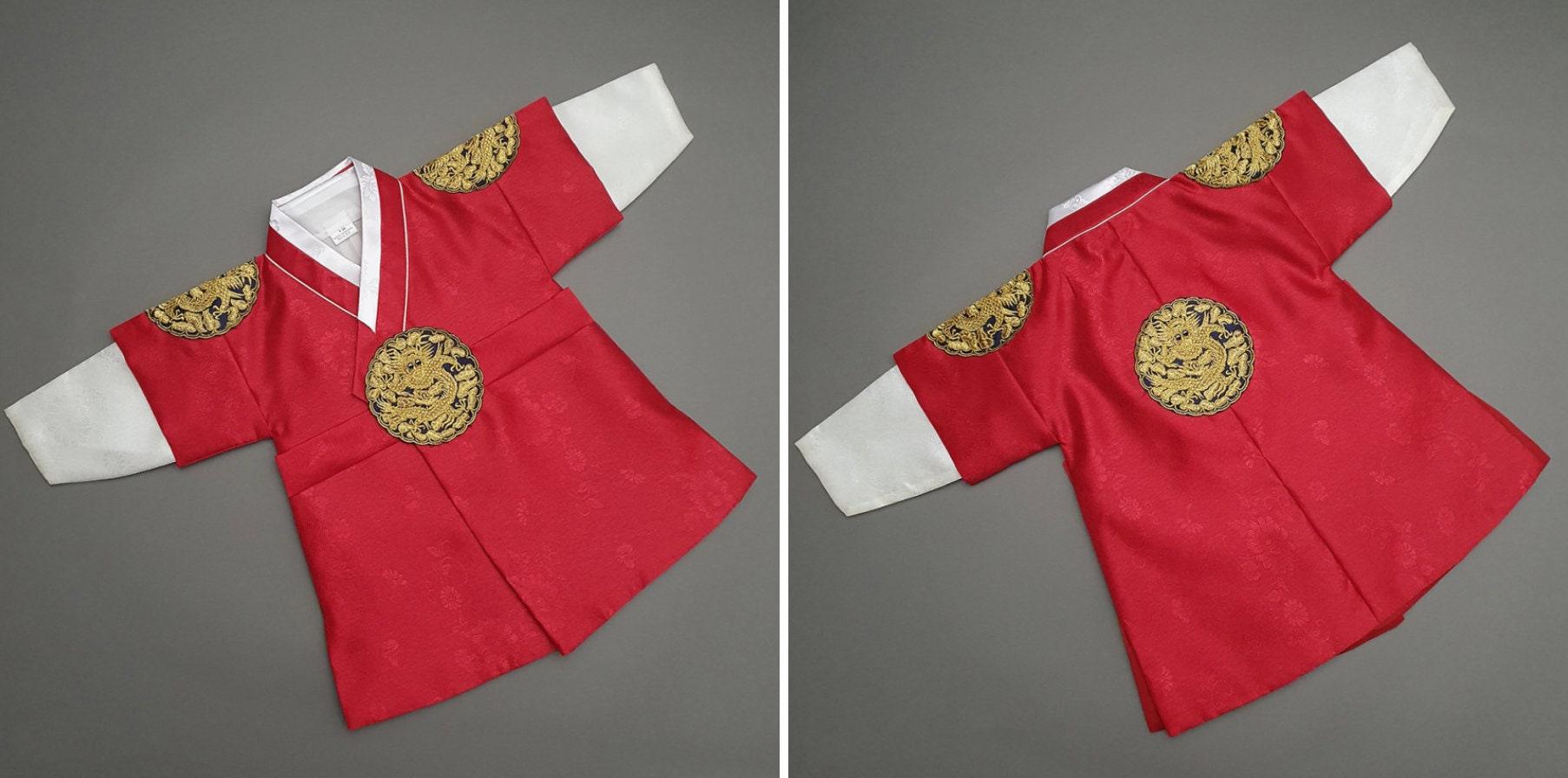 Hyungoon Gold Embroidery Red Boy Hanbok (100D-10YR) - Native Korean