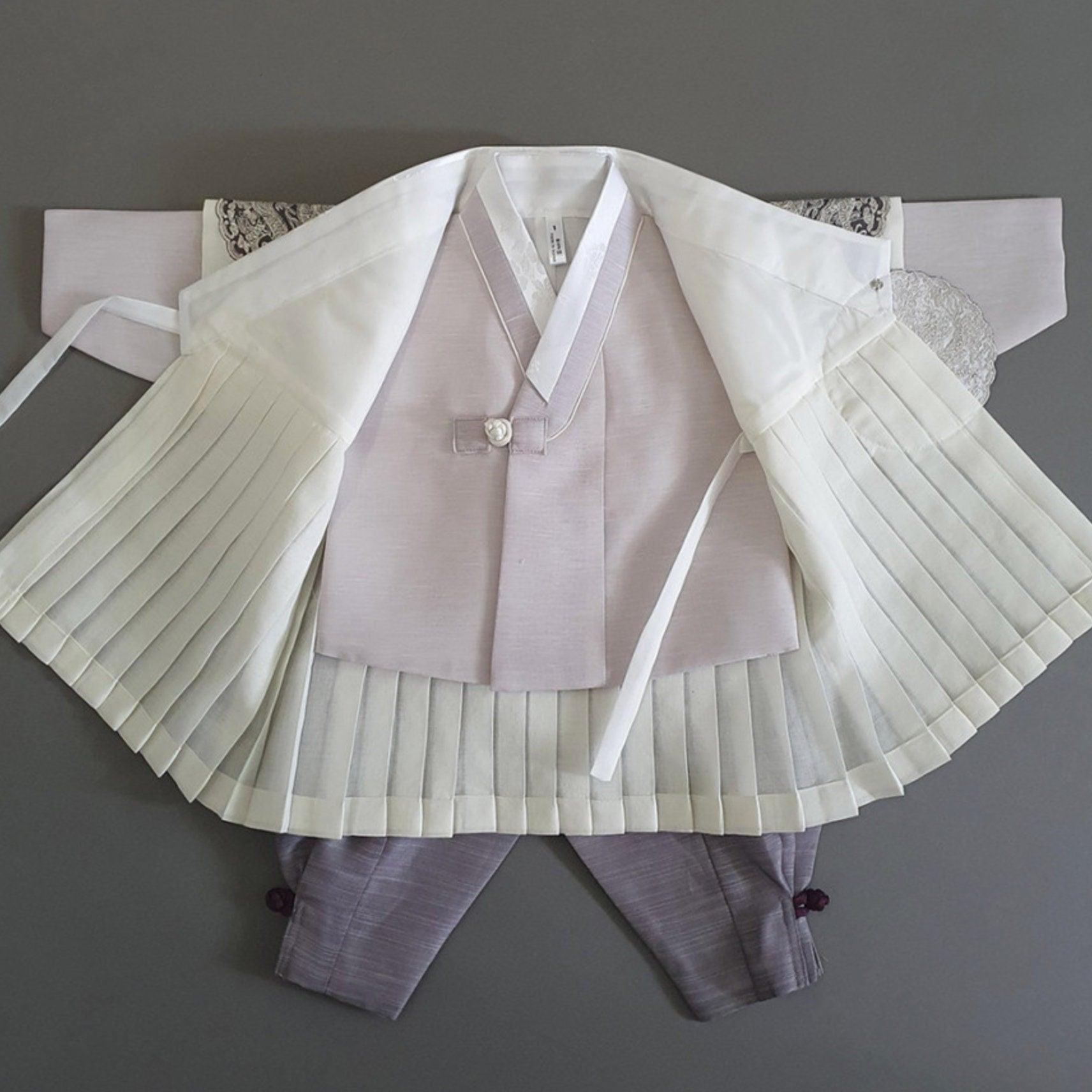 Hyungoon Pleated Ivory Boy Hanbok(100D-1YR) - Native Korean