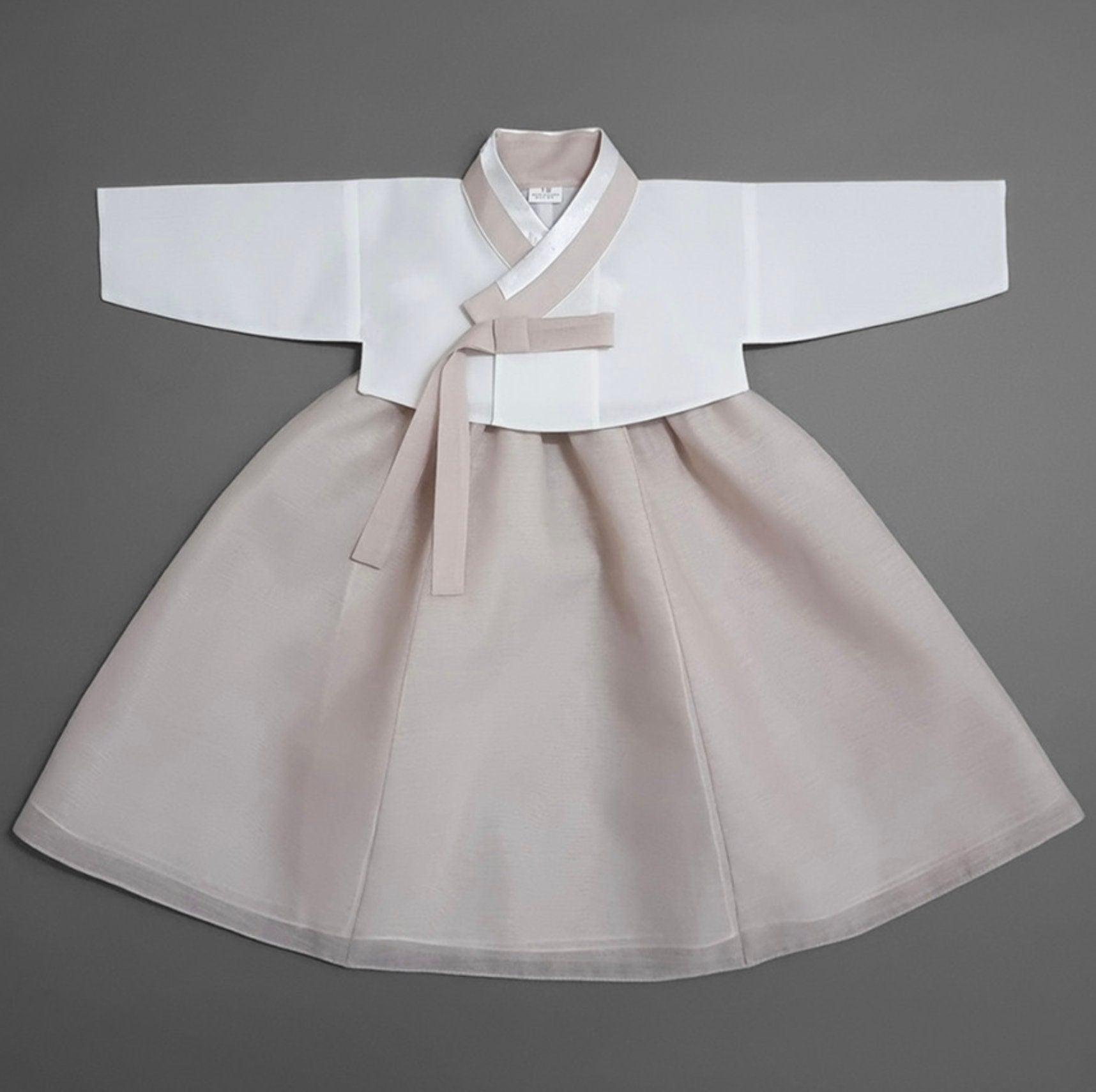 Hyungyoung Beige Girl Hanbok (100D-1YR) - Native Korean