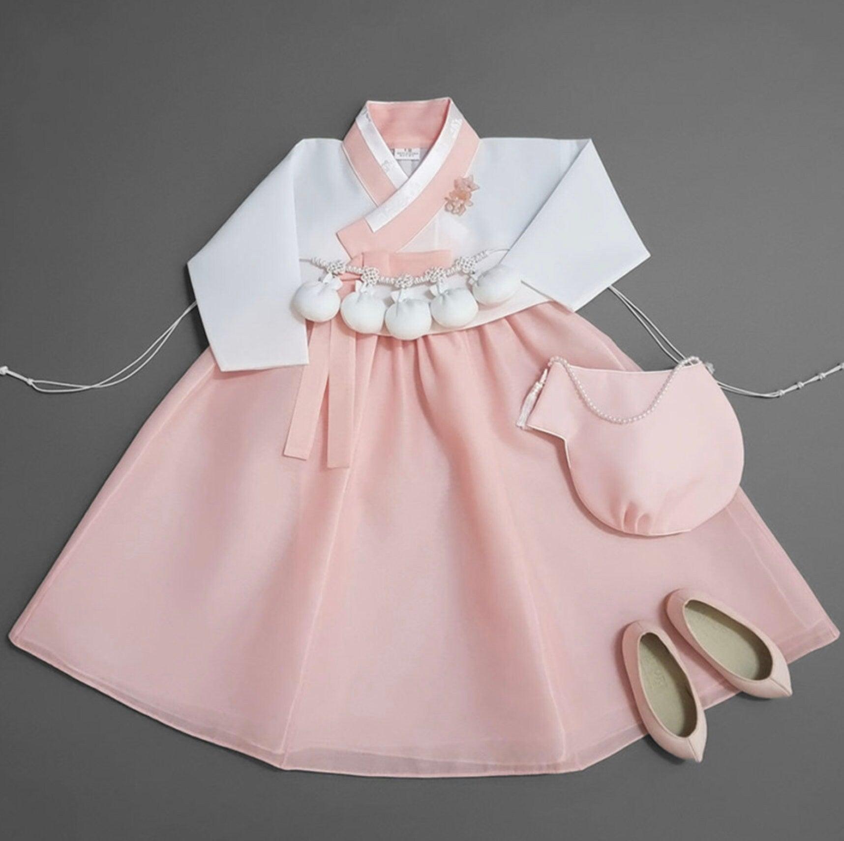 Hyungyoung Coral Girl Hanbok (100D-1YR) - Native Korean