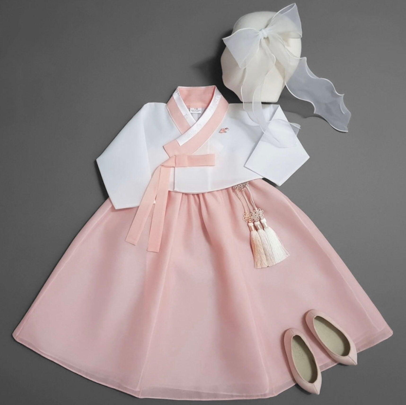 Hyungyoung Coral Girl Hanbok (100D-1YR) - Native Korean