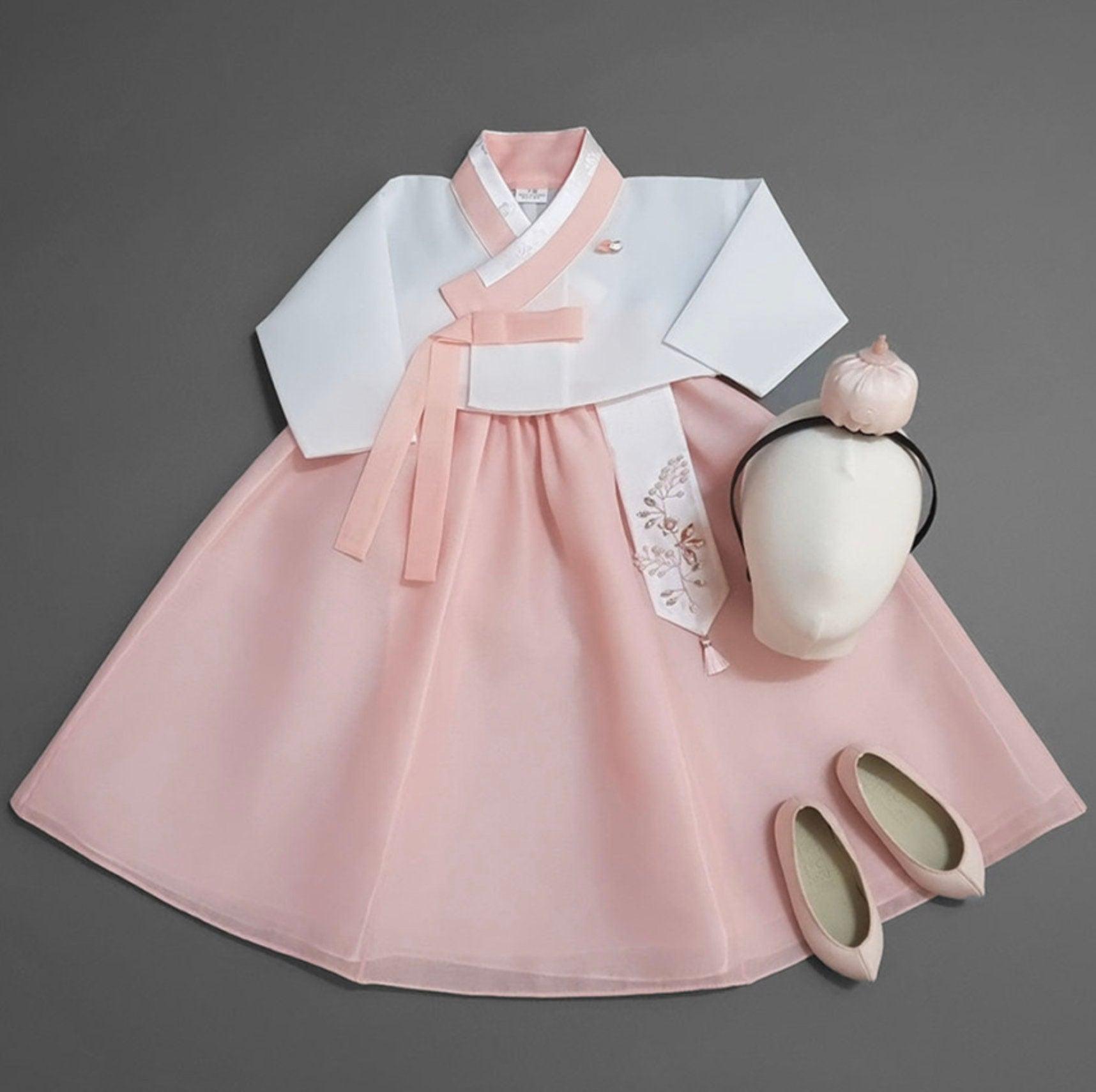 Hyungyoung Coral Girl Hanbok (100D-1YR) - Native Korean