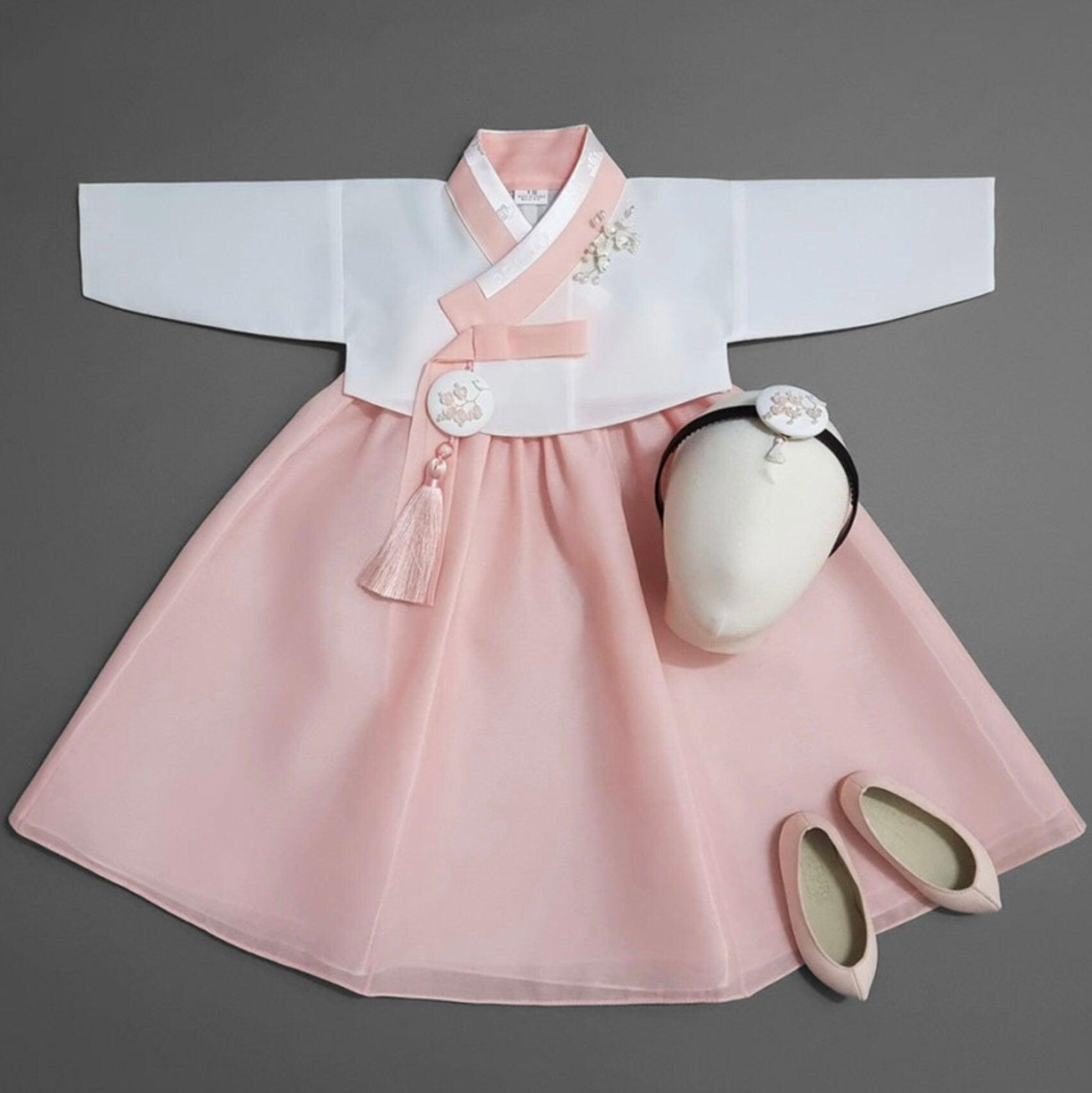 Hyungyoung Coral Girl Hanbok (100D-1YR) - Native Korean