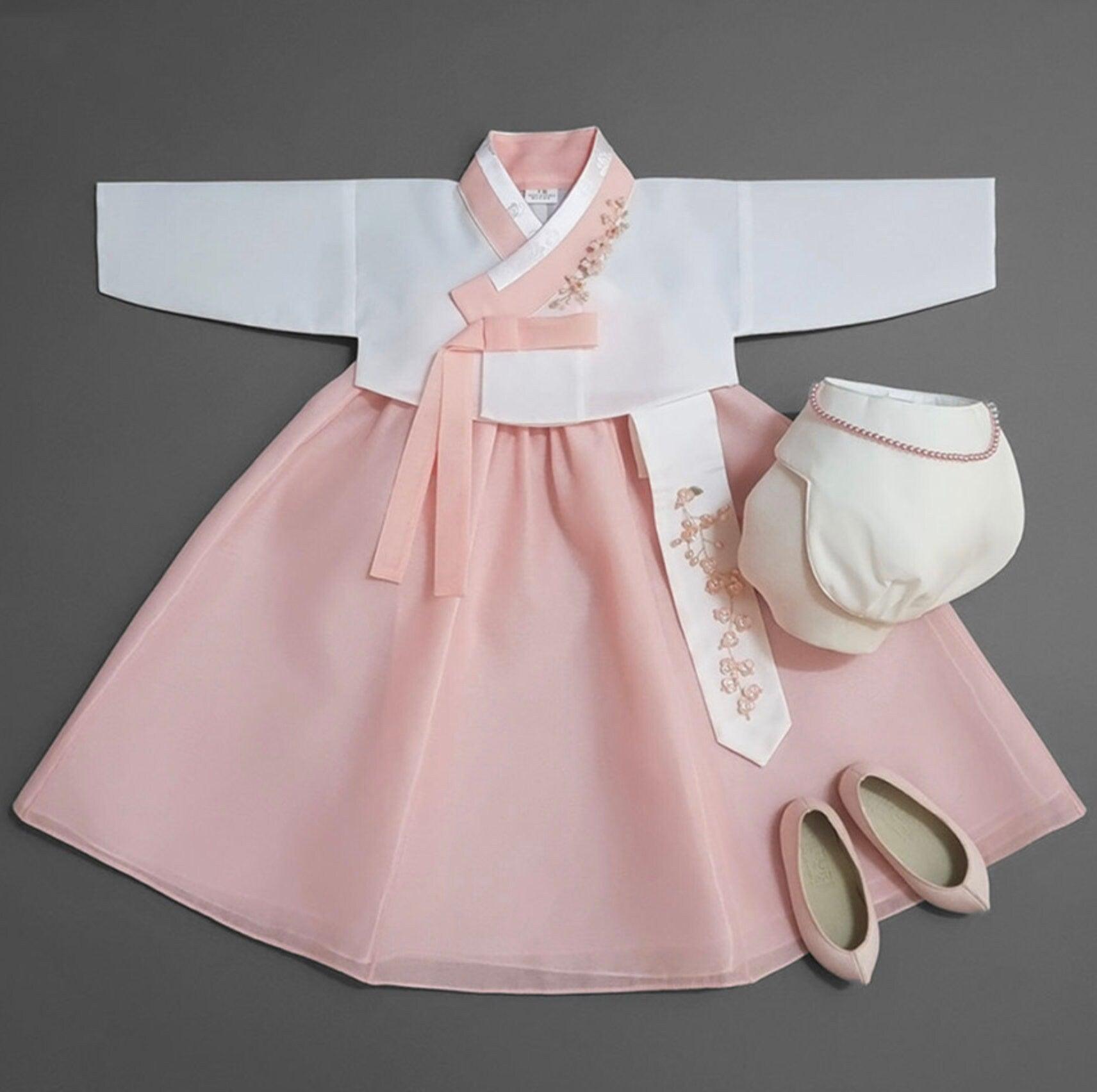 Hyungyoung Coral Girl Hanbok (100D-1YR) - Native Korean