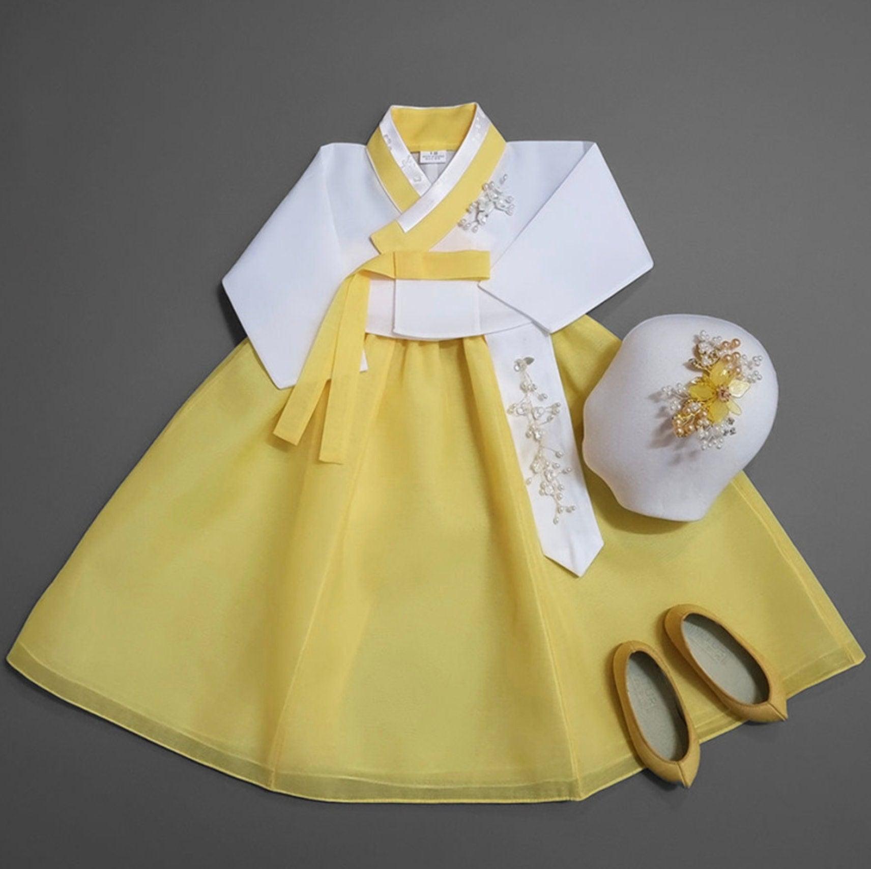 Hyungyoung Yellow Girl Hanbok (100D-1YR) - Native Korean