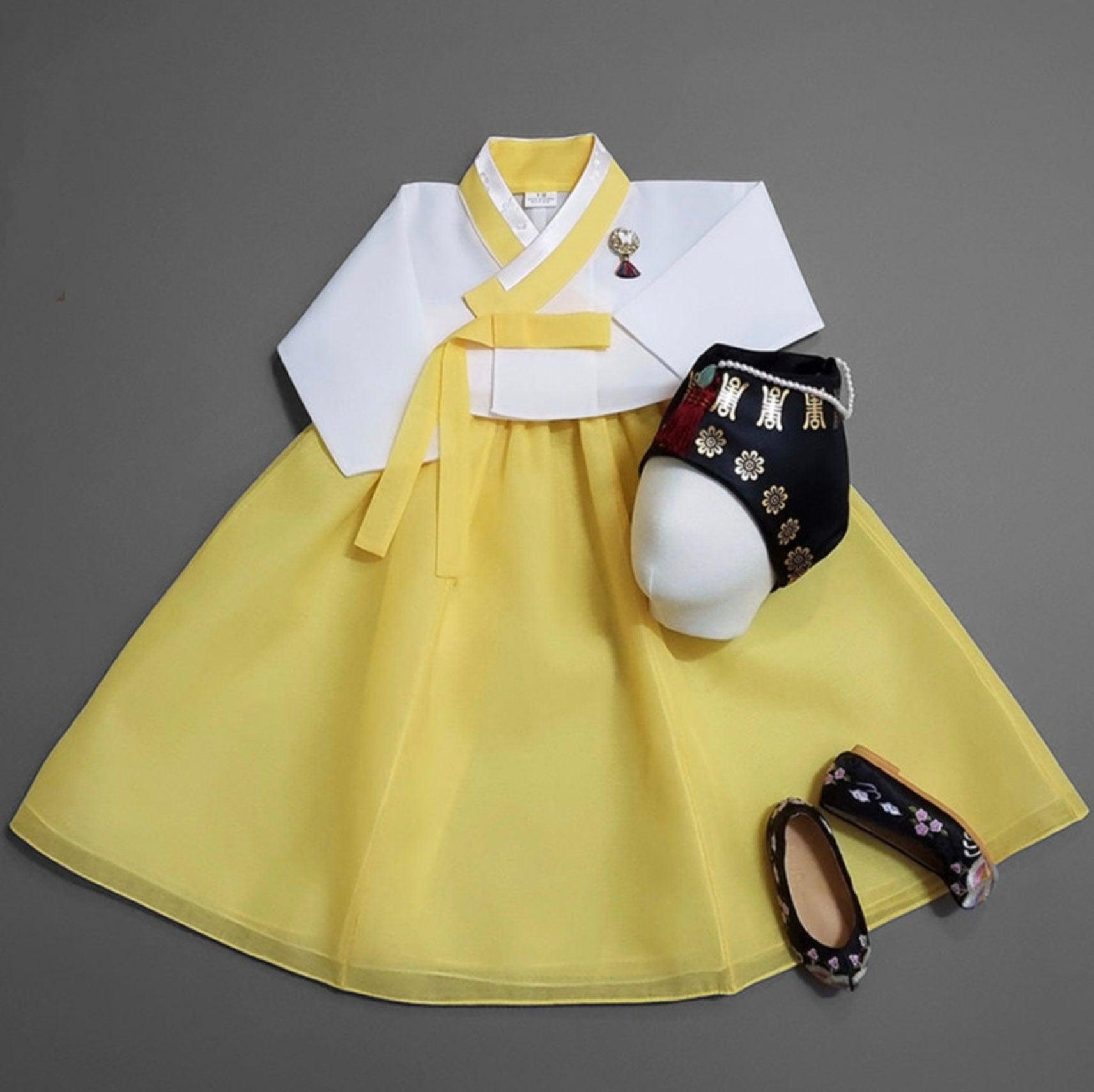 Hyungyoung Yellow Girl Hanbok (100D-1YR) - Native Korean