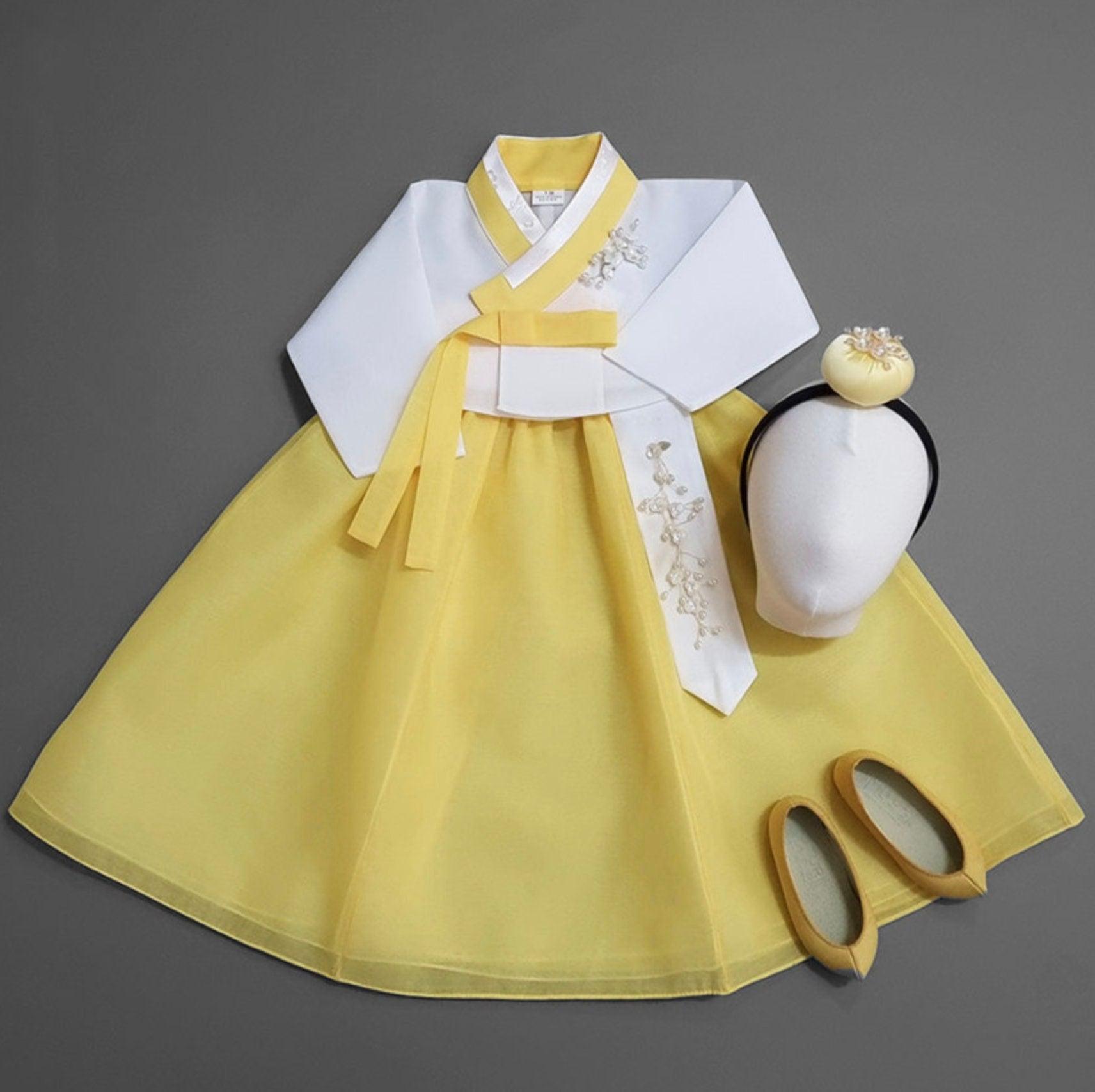 Hyungyoung Yellow Girl Hanbok (100D-1YR) - Native Korean