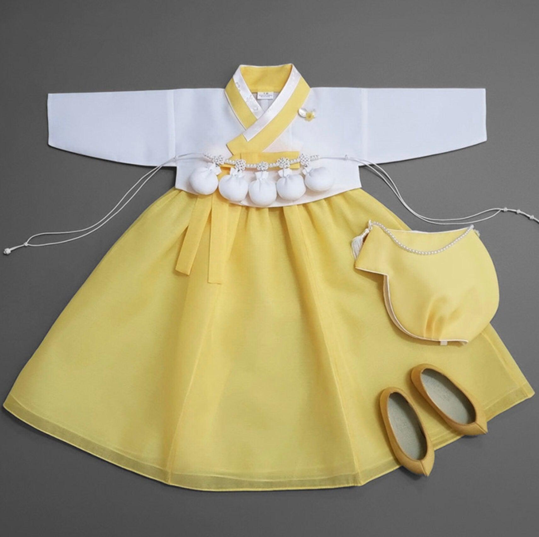 Hyungyoung Yellow Girl Hanbok (100D-1YR) - Native Korean