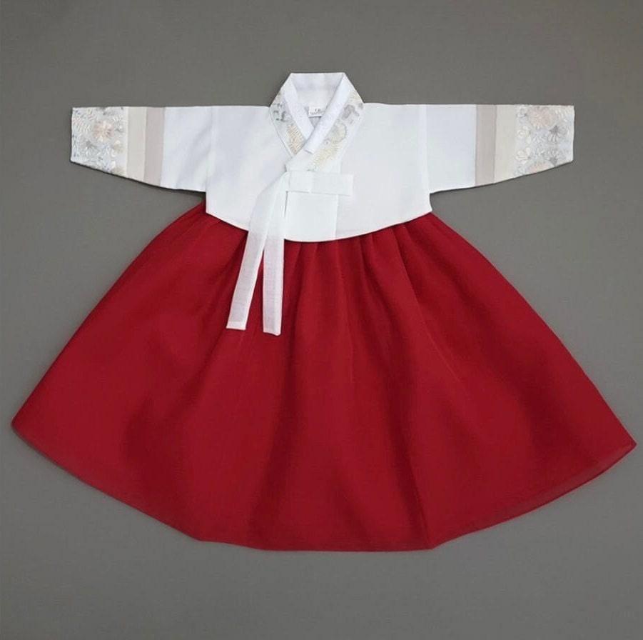 Hyunji Jeogori Red Girl Hanbok (100D-15YR) - Native Korean