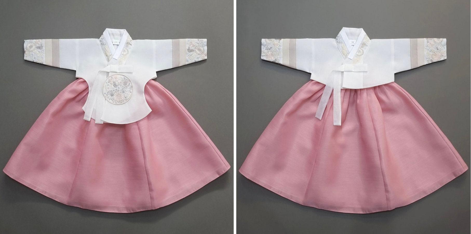 Hyunji Pink Girl Hanbok (100D-15YR) - Native Korean