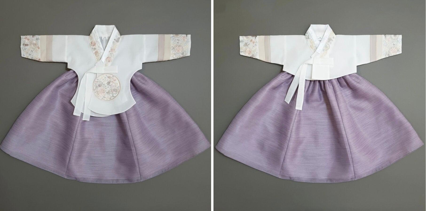 Hyunji Purple Girl Hanbok (100D-15YR) - Native Korean