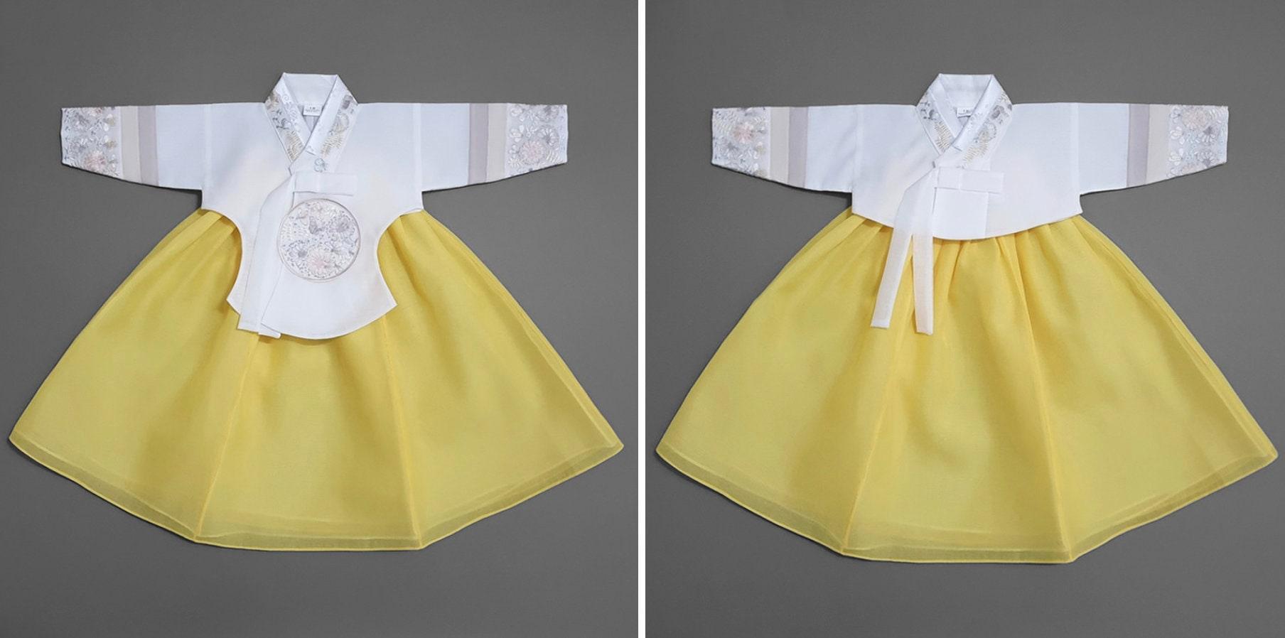 Hyunji Yellow Girl Hanbok (100D-15YR) - Native Korean