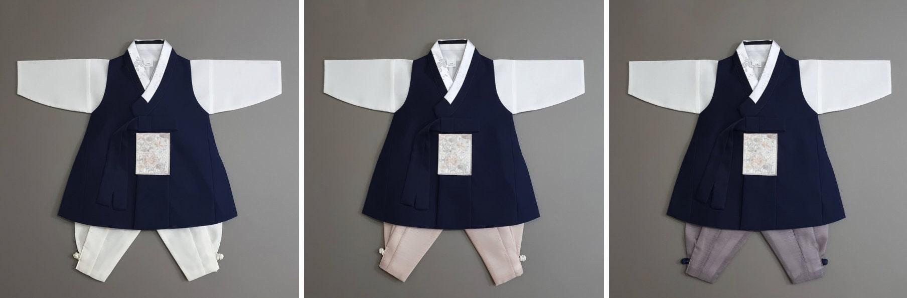 Hyunsoo Navy Solid Boy Hanbok (100D-15YR) - Native Korean