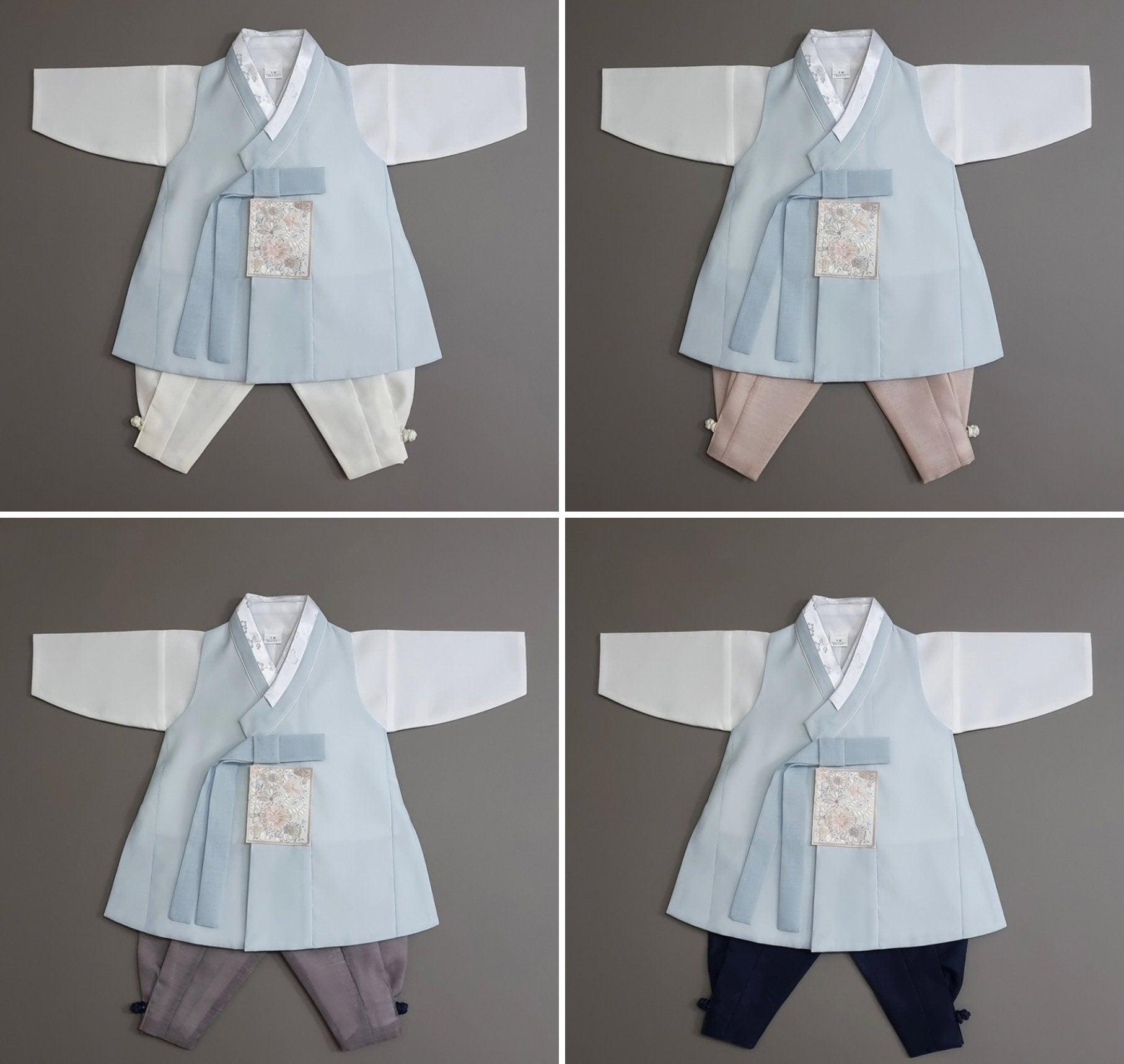 Hyunsoo Sky Solid Boy Hanbok (100D-10YR) - Native Korean