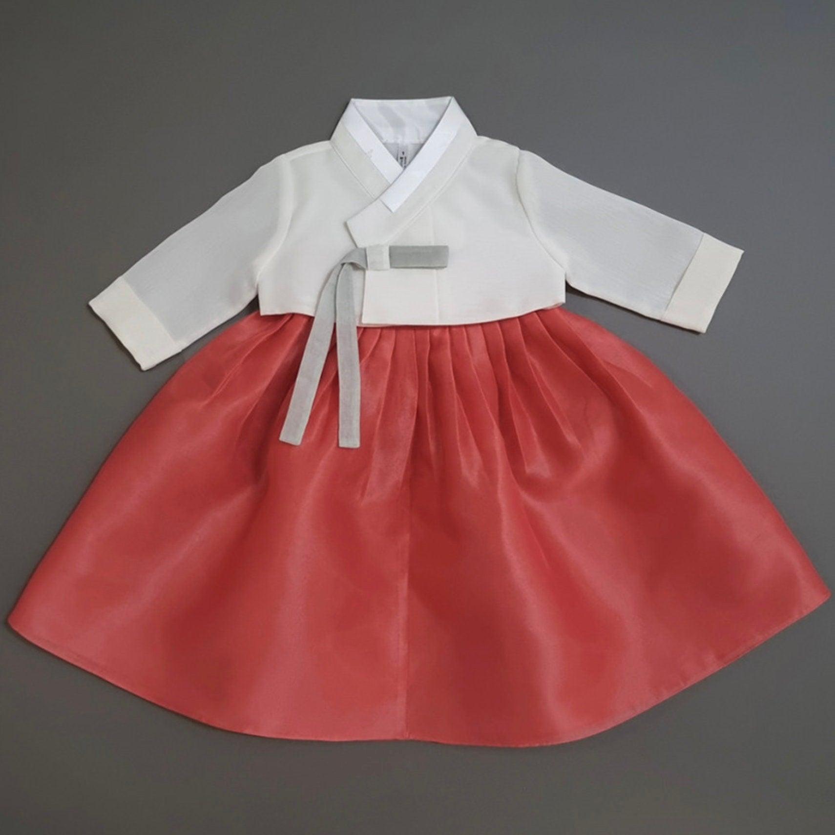 Rayul Coral Girl Hanbok (100D-15YR) - Native Korean