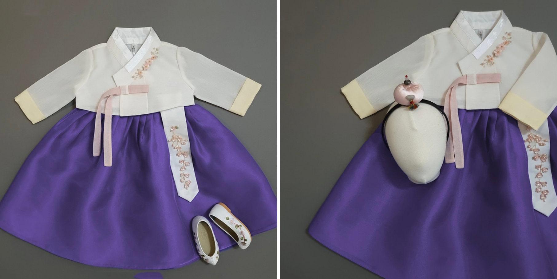 Rayul Purple Girl Hanbok (100D-15YR) - Native Korean