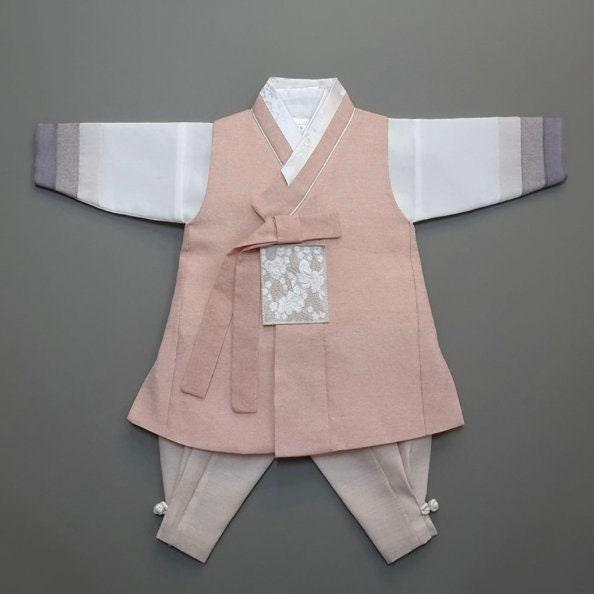 Yusin Coral Solid Boy Hanbok (100D-15YR) - Native Korean