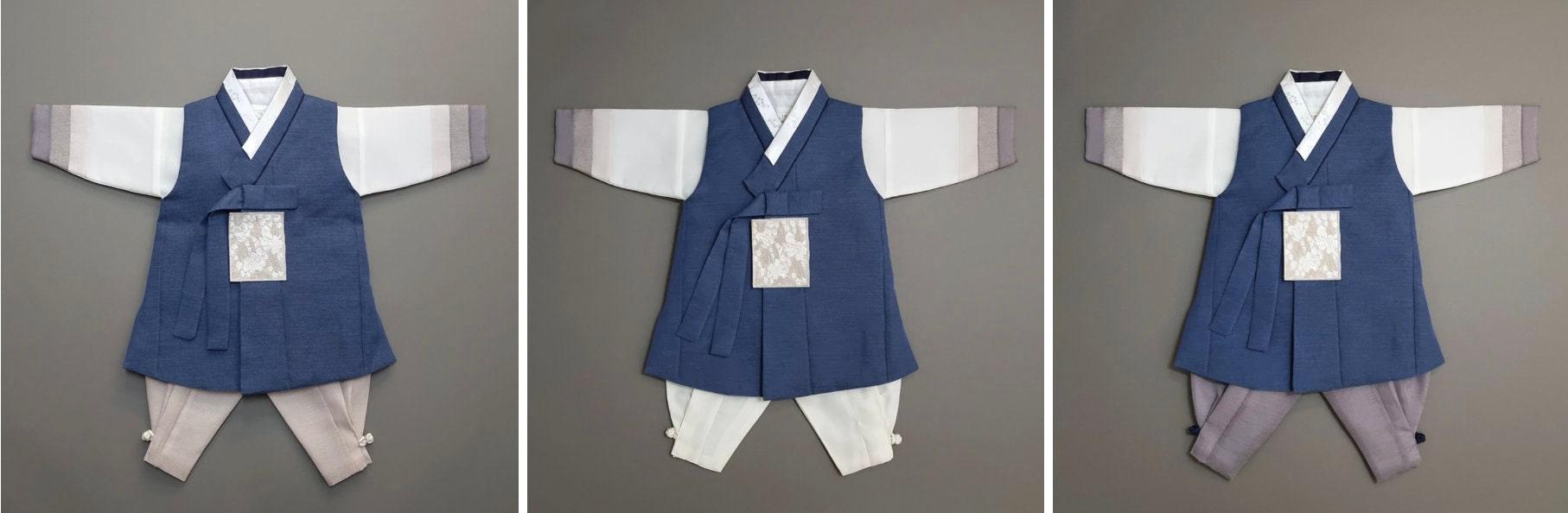 Yusin Blue Solid Boy Hanbok (100D-15YR) - Native Korean