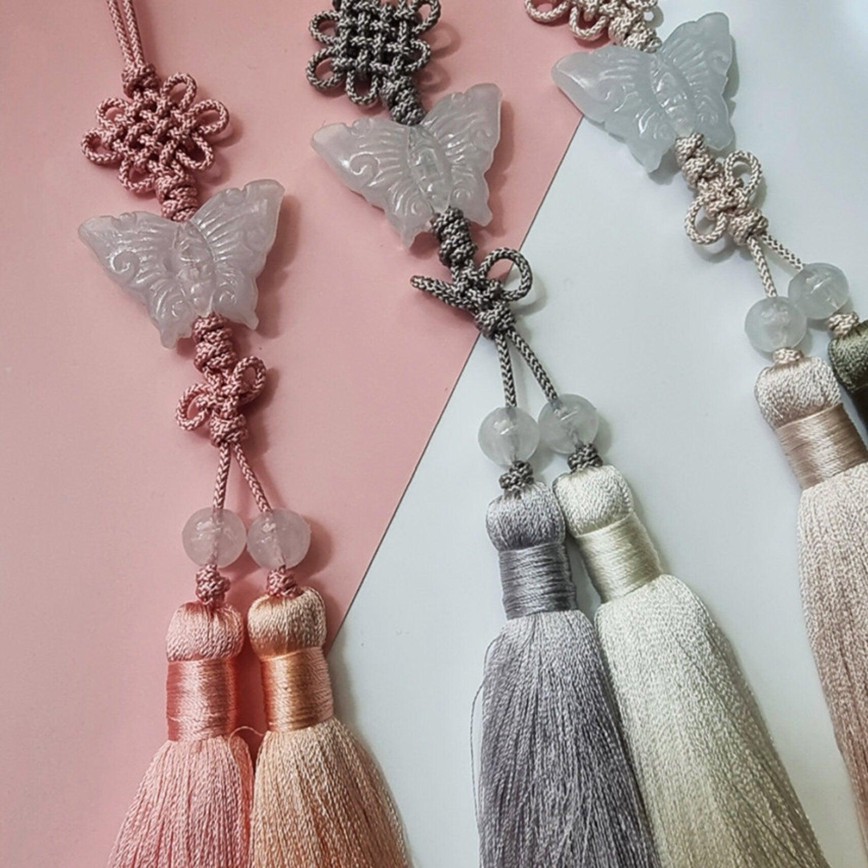 Jade Duo Tassel Norigae - Native Korean