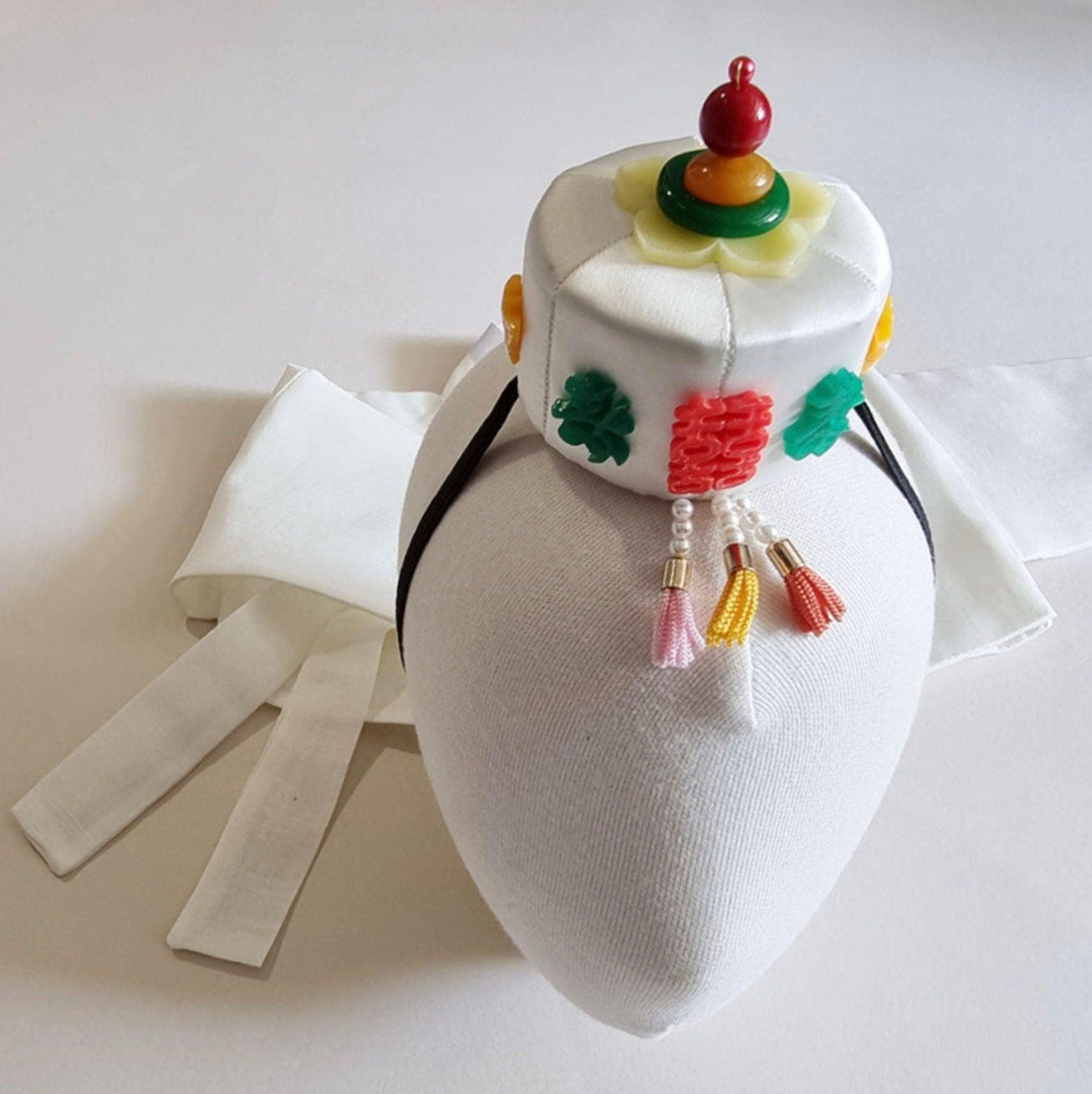 Jade White Jokduri Korean Coronet - Native Korean