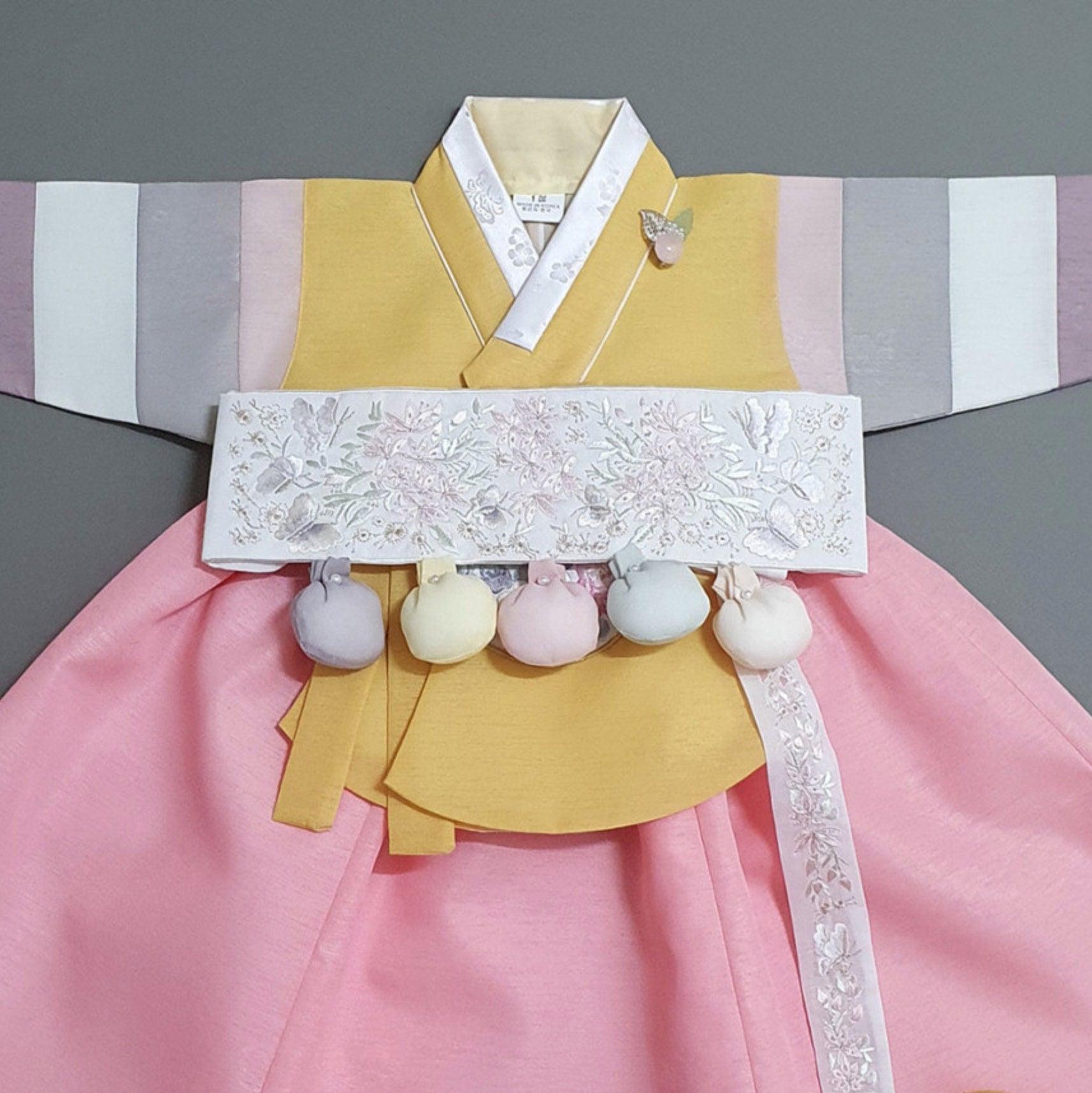 Jinkyoung Dangeui Coral Girl Hanbok (100-15YR) - Native Korean