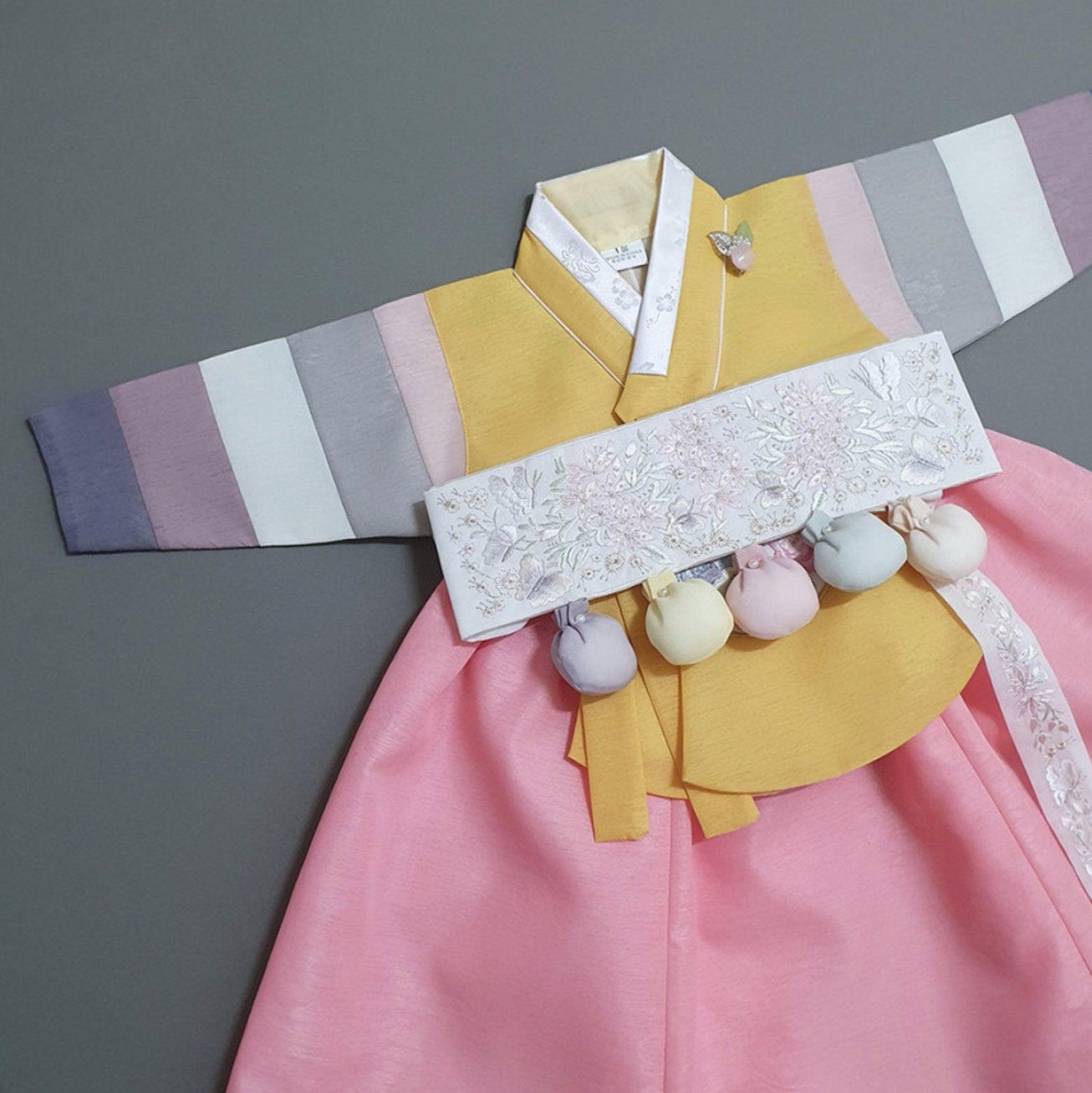Jinkyoung Dangeui Coral Girl Hanbok (100-15YR) - Native Korean