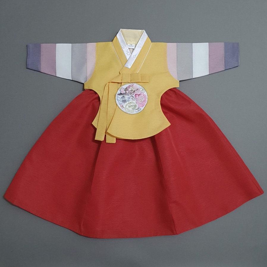 Jinkyoung Dangui Red Girl Hanbok (100D-15YR) - Native Korean