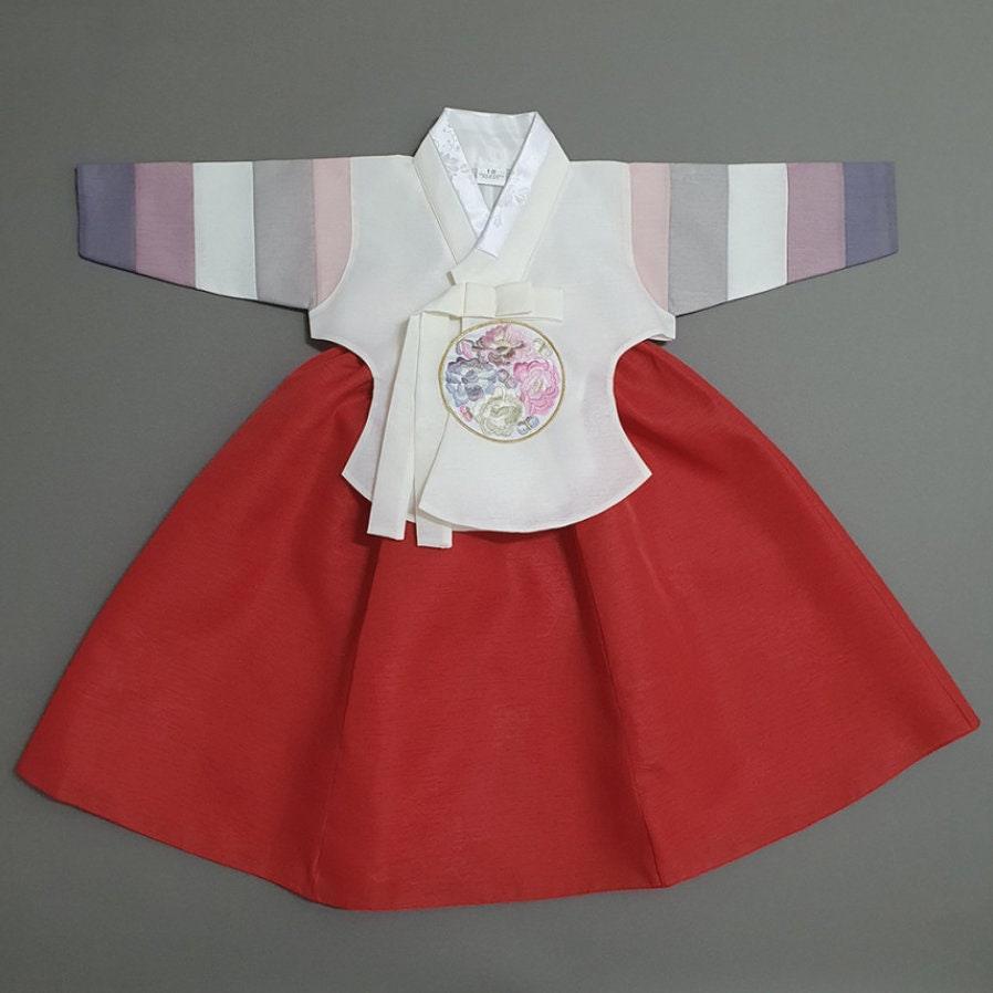 Jinkyoung Dangui Red Girl Hanbok (100D-15YR) - Native Korean