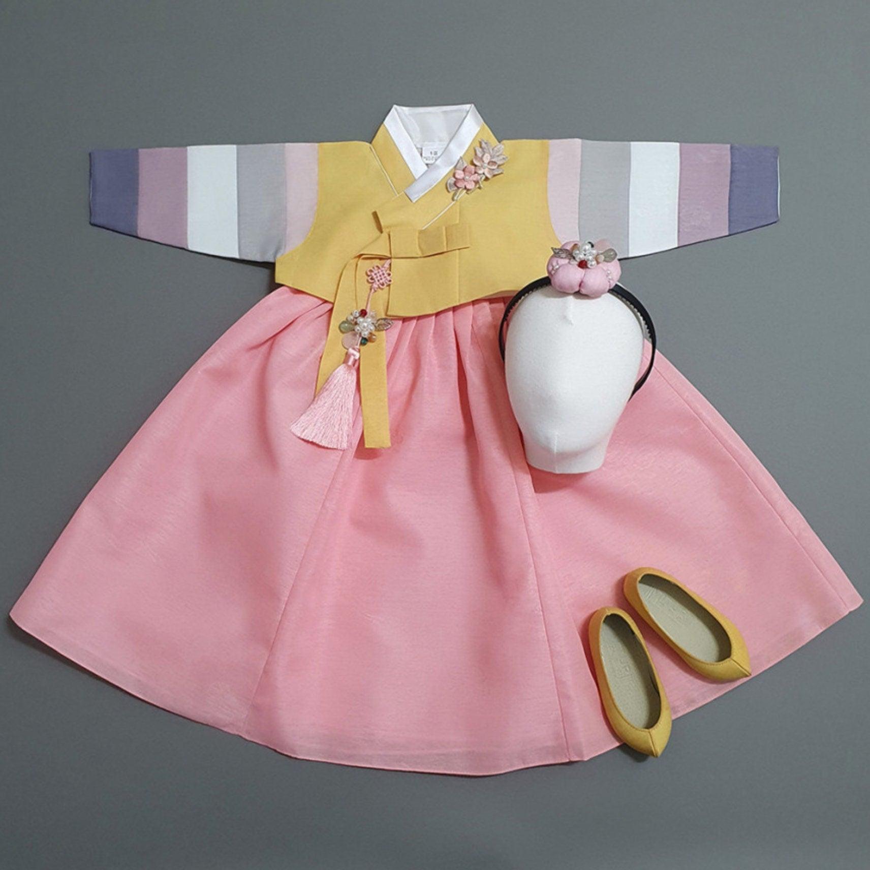 Jinkyoung Jeogori Coral Girl Hanbok (100D-15YR) - Native Korean