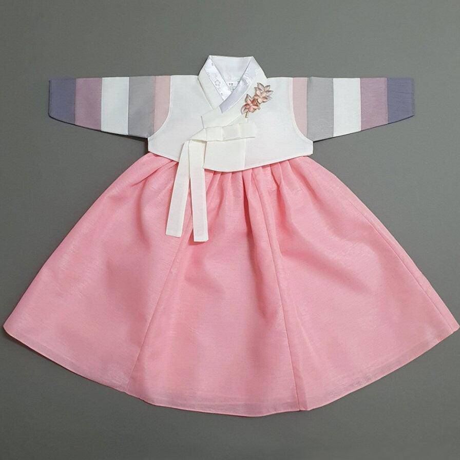 Jinkyoung Jeogori Coral Girl Hanbok (100D-15YR) - Native Korean