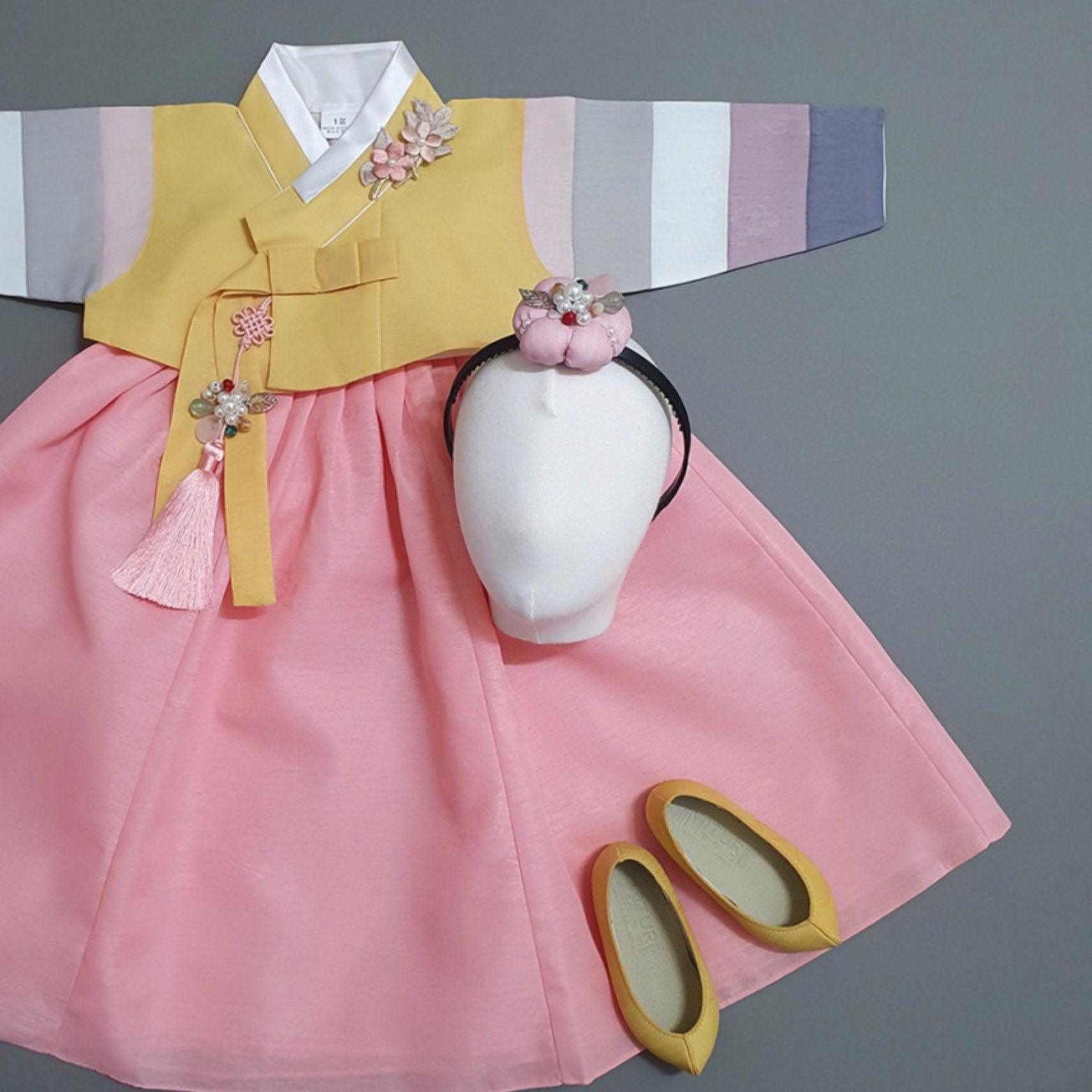 Jinkyoung Jeogori Coral Girl Hanbok (100D-15YR) - Native Korean
